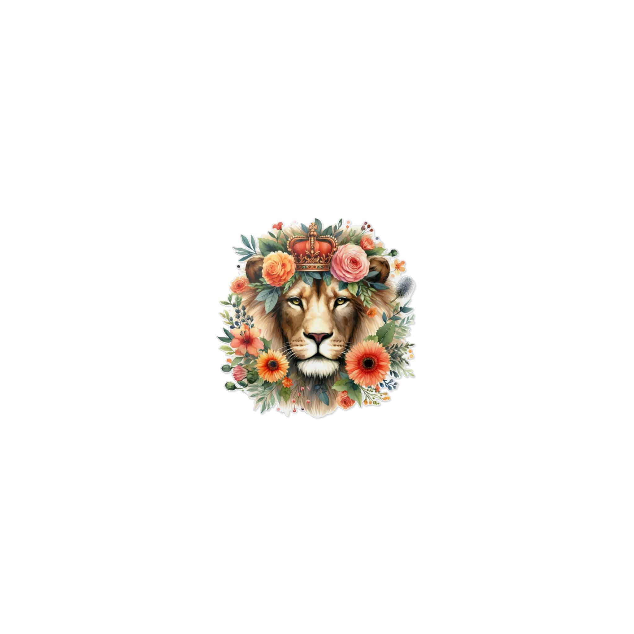 Lion With Floral Crown Die Cut Stickers Dtf - Image 17