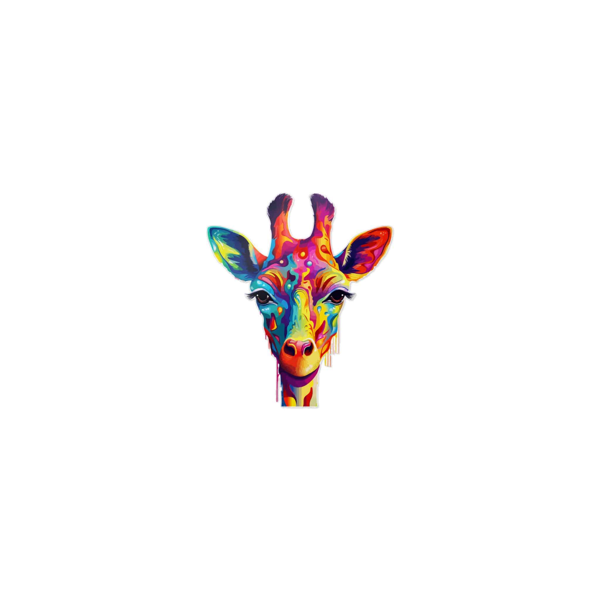Vibrant Modern Giraffe Fantasy Background 2 Die Cut Stickers Dtf - Image 9