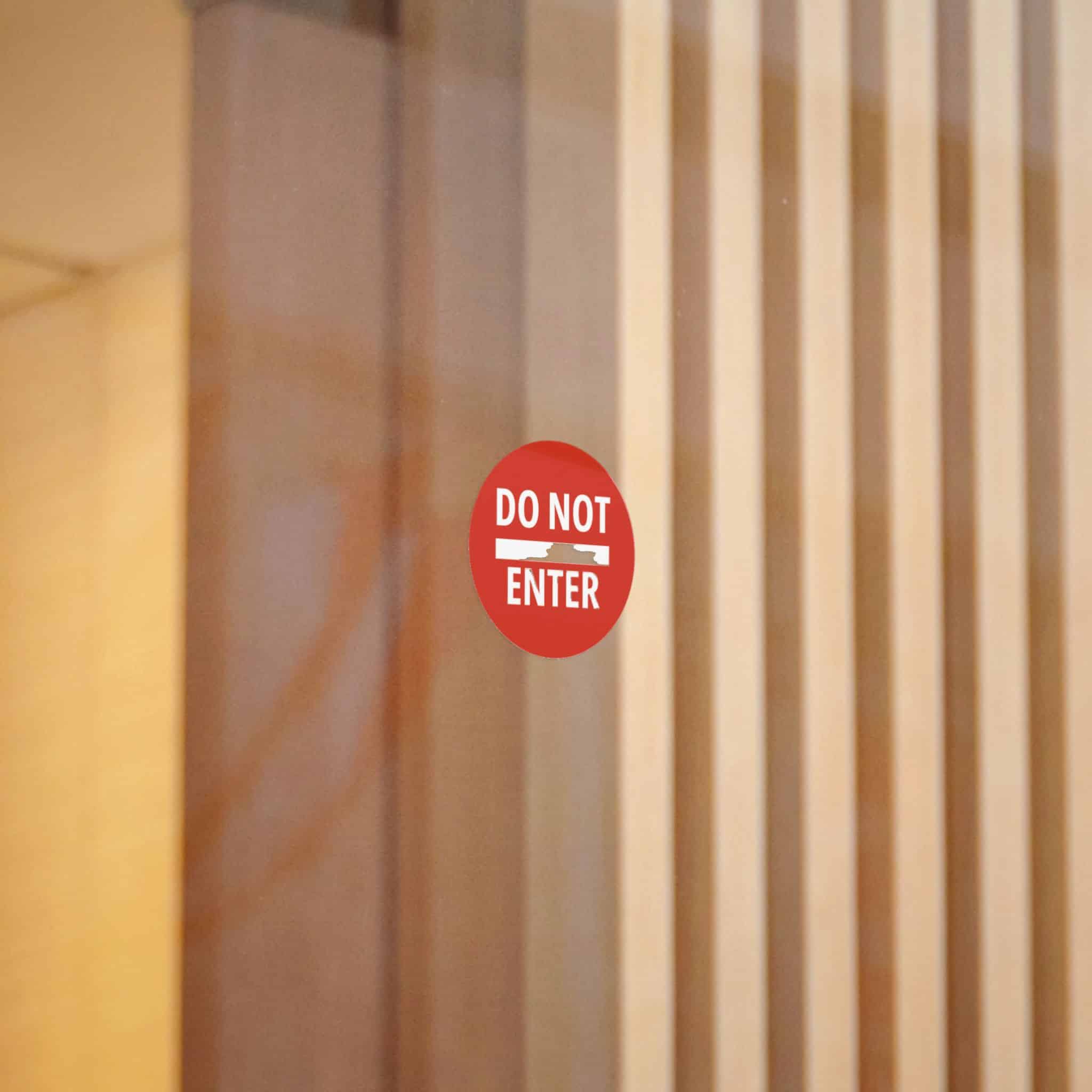 Do Not Enter Icon Sign Die Cut Stickers Dtf - Image 2