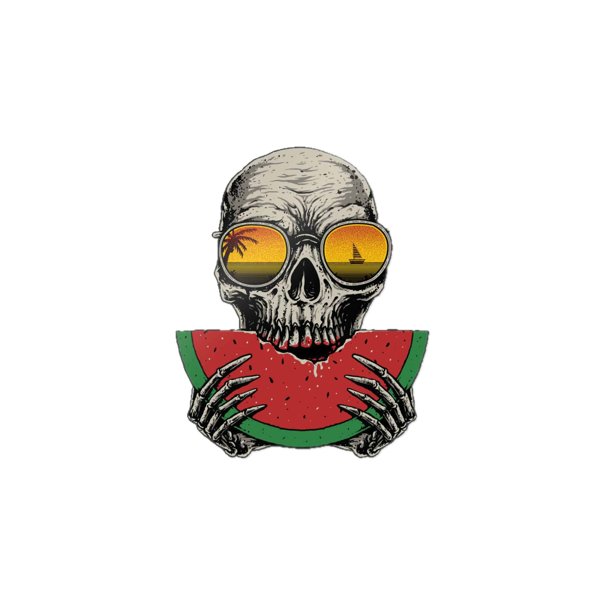 Skull Watermelon Summer Beach Graphic Illustration Die Cut Stickers Dtf - Image 11
