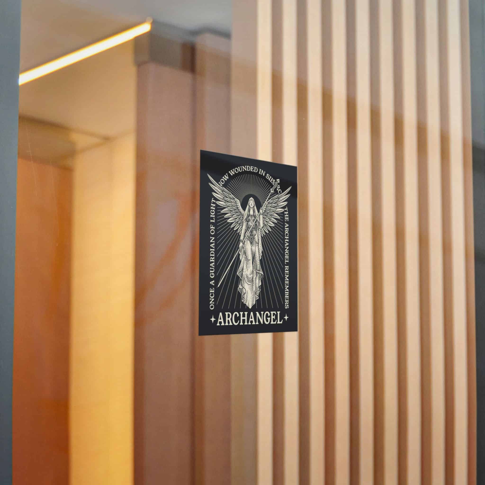 Illustration Majestic Archangel With Spear Radiant Light Die Cut Stickers Dtf - Image 14