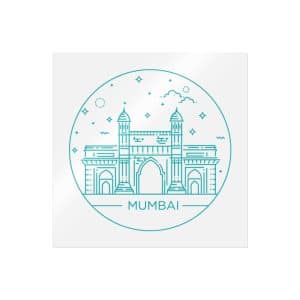 Mumbai Gateway Die Cut Stickers Dtf