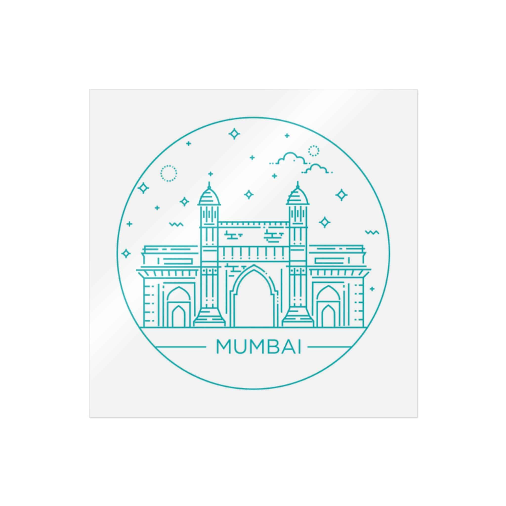 Mumbai Gateway Die Cut Stickers Dtf