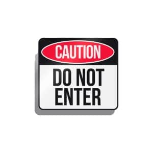 Caution Do Not Enter Die Cut Stickers Dtf