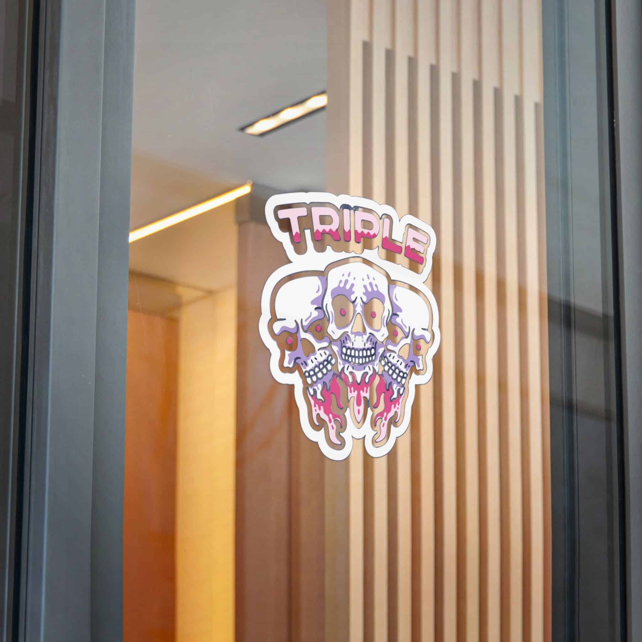 Triple Skull Gamer Die Cut Stickers Dtf - Image 32
