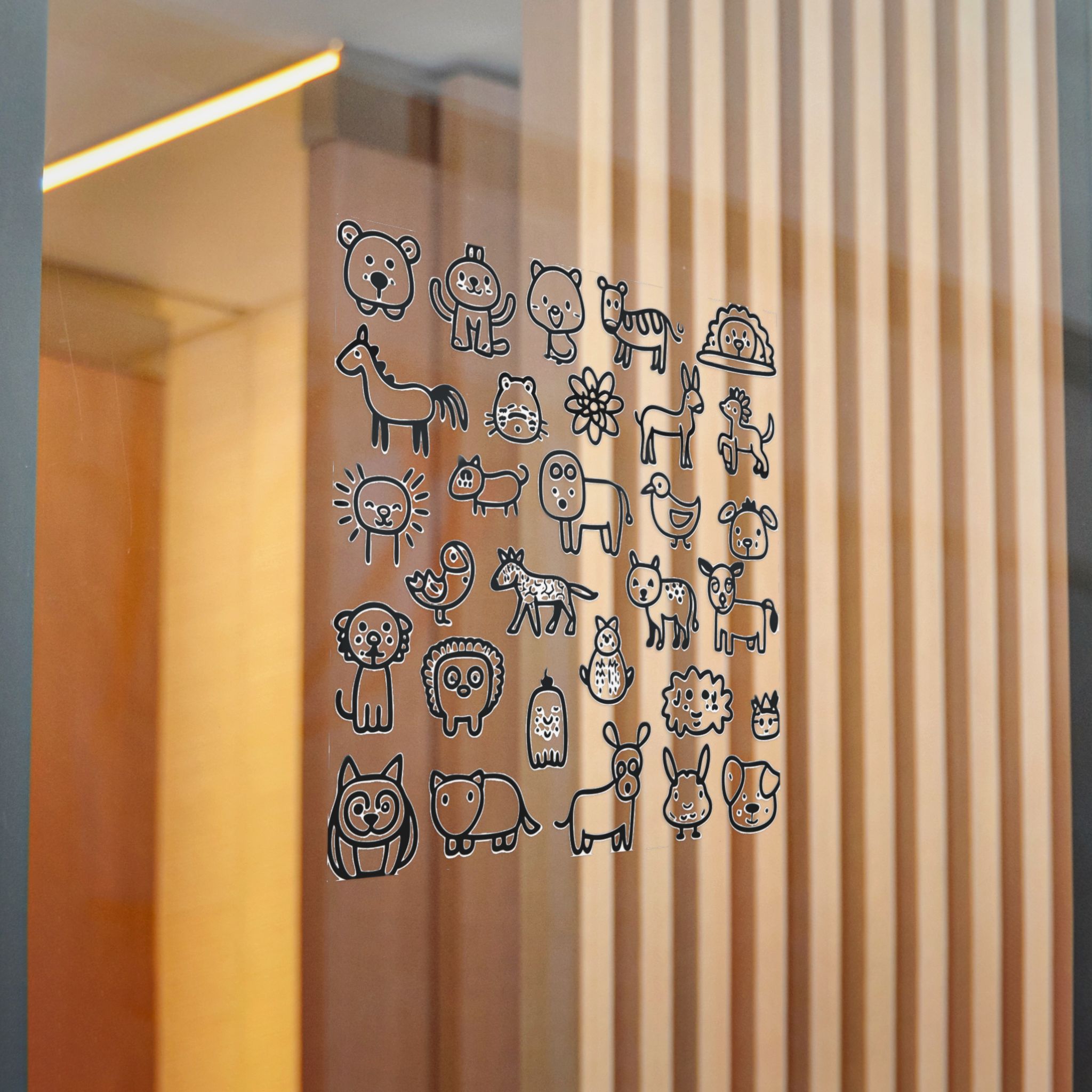 Cute Doodle Animals Lions Tigers Bears More Die Cut Stickers Dtf - Image 22