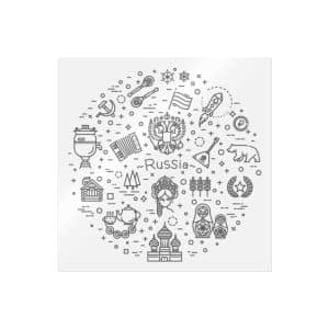 Russia Die Cut Stickers Dtf