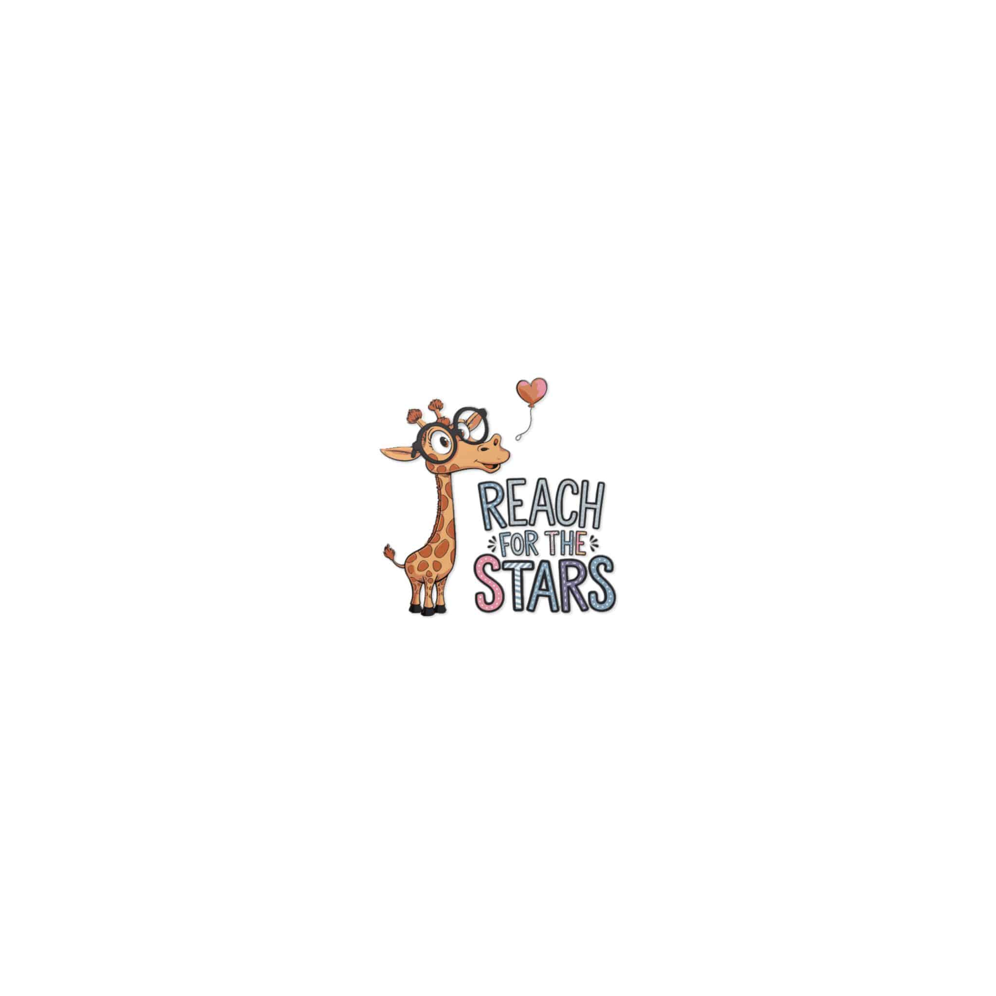Reach Stars T Shirt Design Cool Giraffe With Glasses Die Cut Stickers Dtf - Image 7