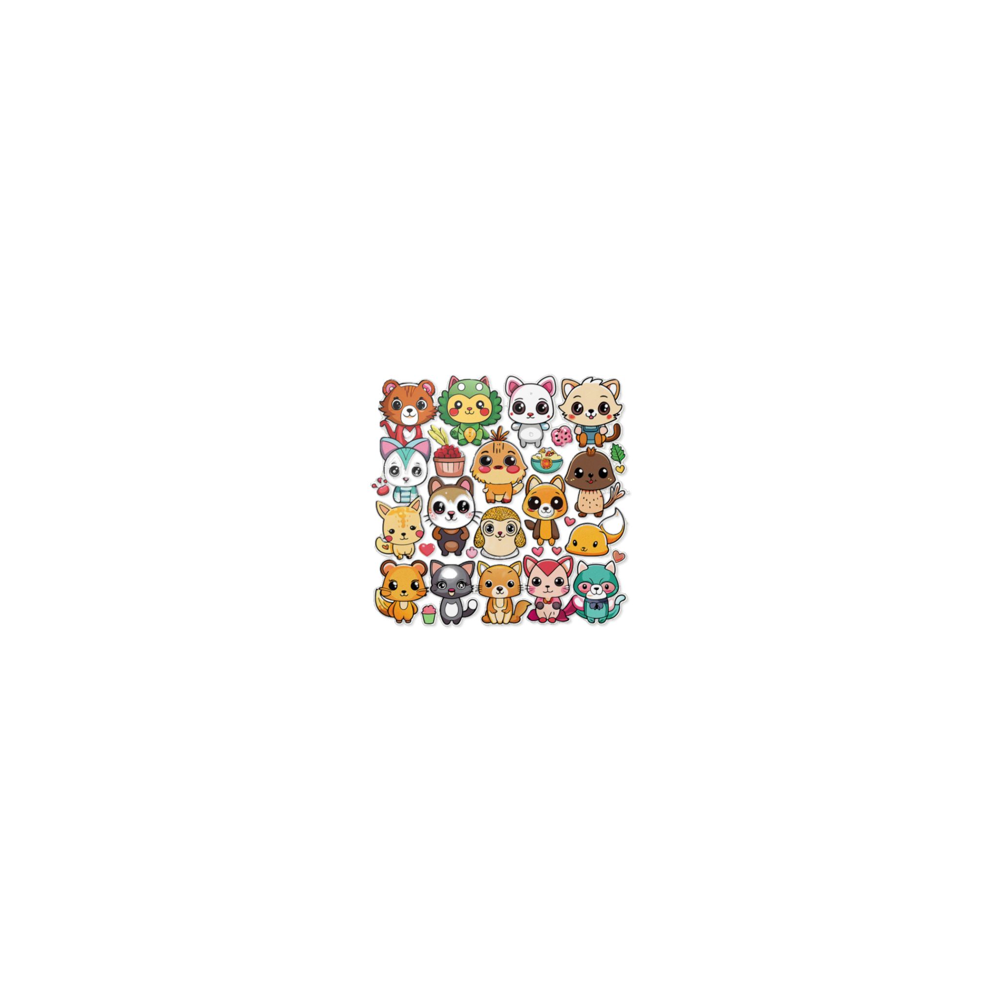 Cute Cartoon Animals With Different Expressions and Poses Die Cut Stickers Dtf - Image 7