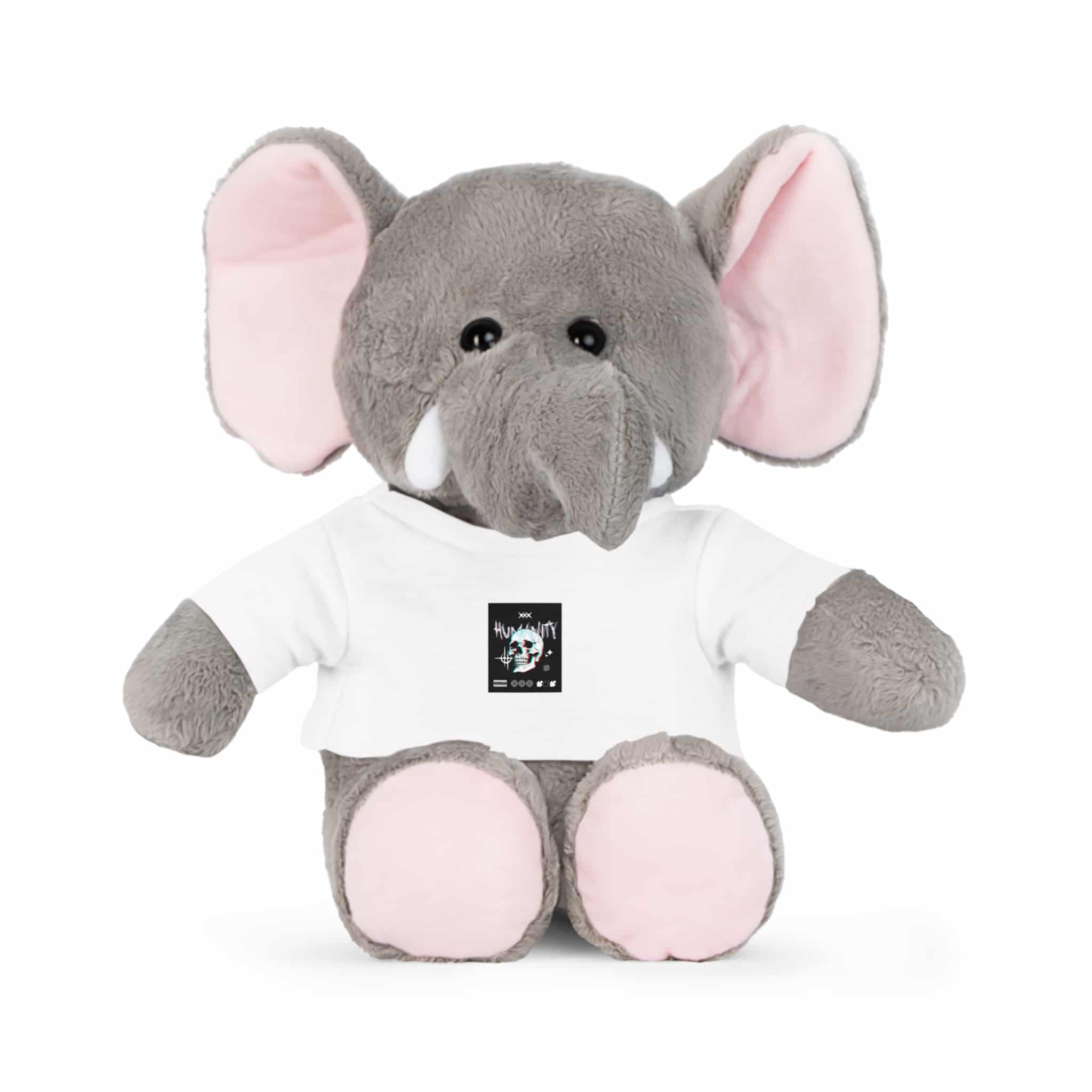Typography T Shirt Design Humanity Plush Toy With T Shirt - Image 7