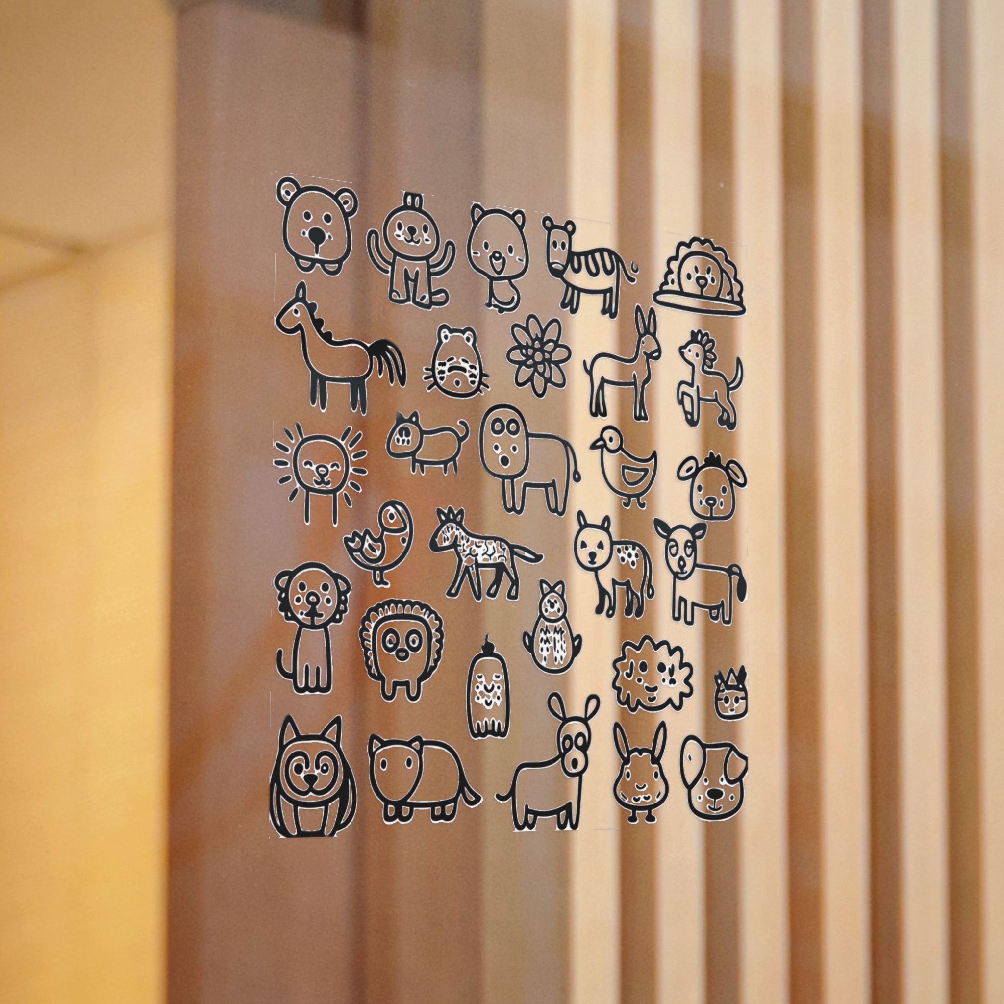 Cute Doodle Animals Lions Tigers Bears More Die Cut Stickers Dtf - Image 12