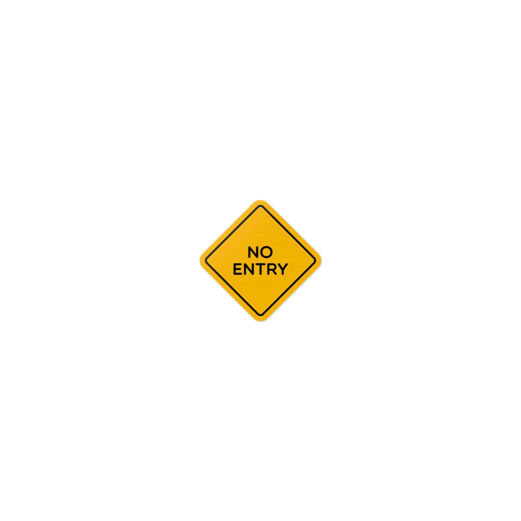 No Entry Die Cut Stickers Dtf - Image 7