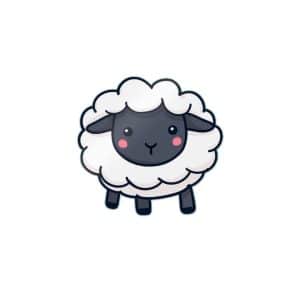 Sheep Vector Cute (1) Die Cut Stickers Dtf