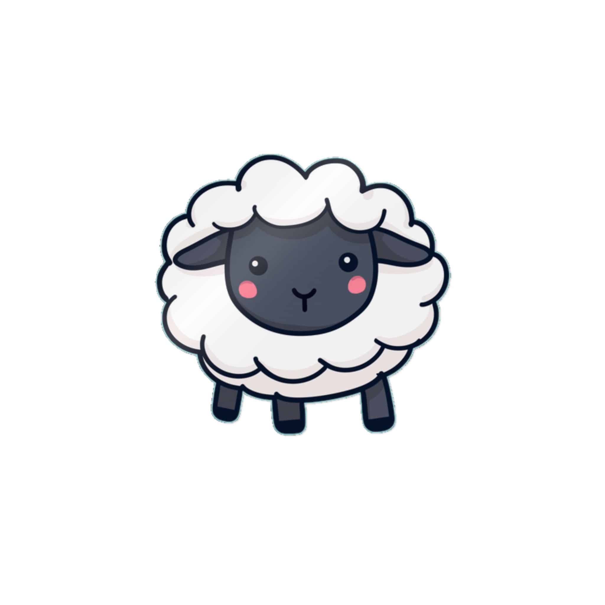 Sheep Vector Cute (1) Die Cut Stickers Dtf