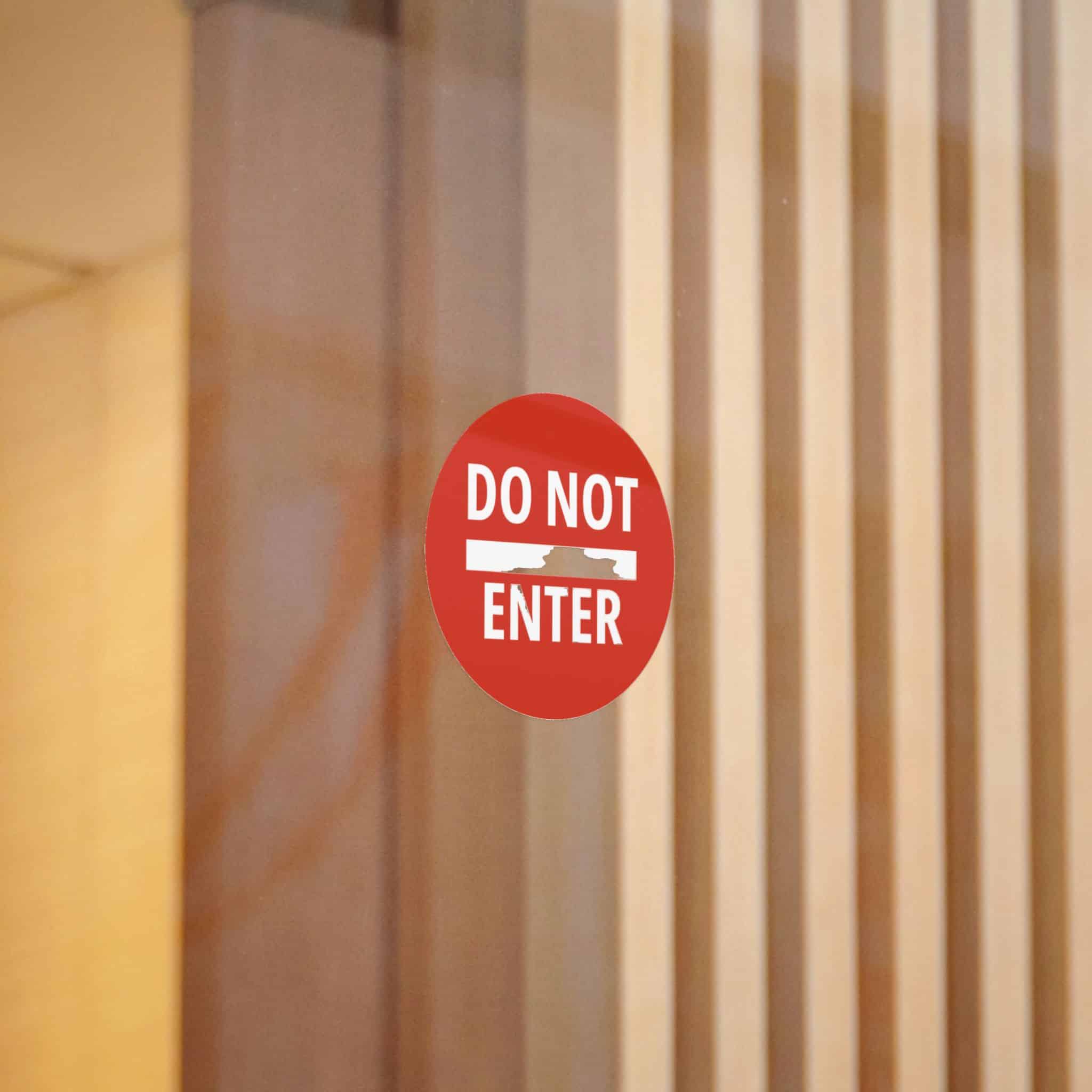 Do Not Enter Icon Sign Die Cut Stickers Dtf - Image 4
