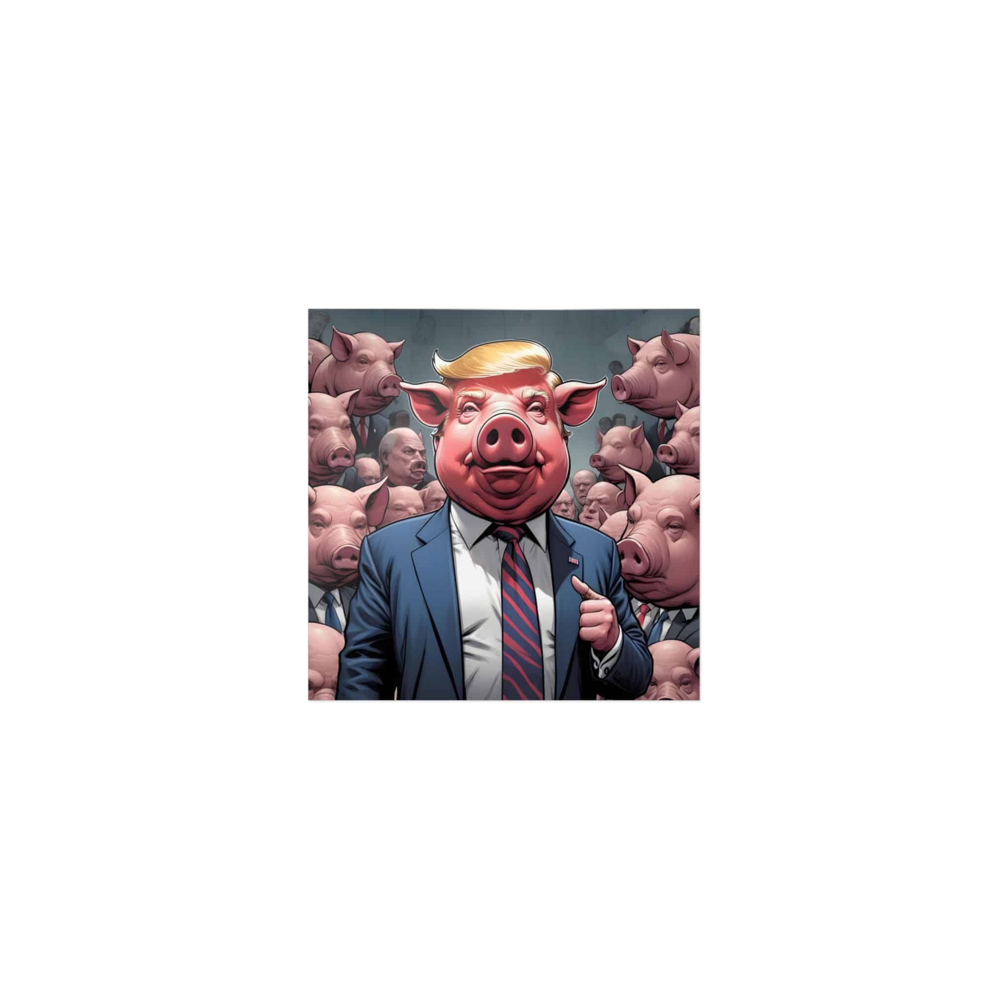 President Pig 3 Die Cut Stickers Dtf - Image 9