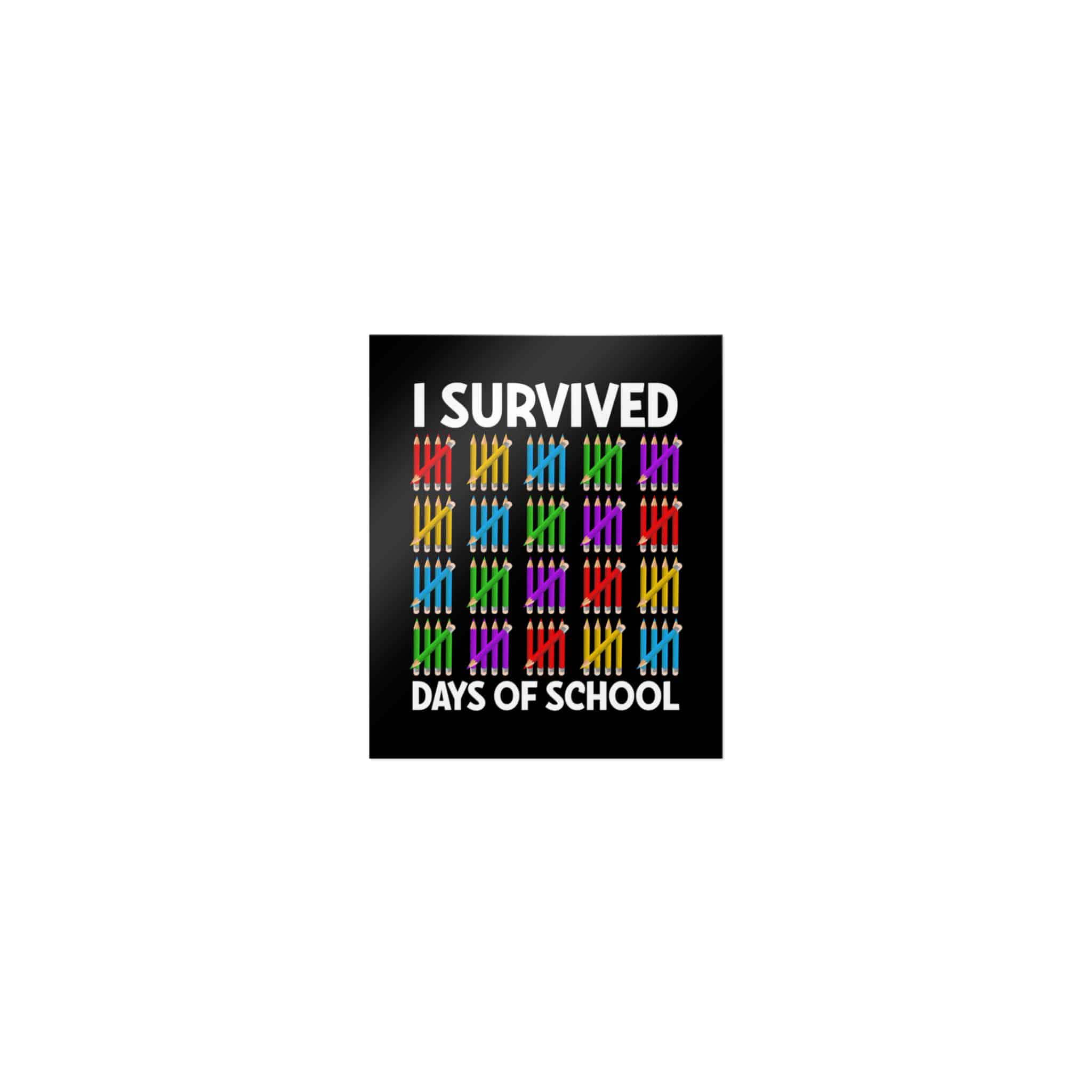 I Survived 100 Days of School Die Cut Stickers Dtf - Image 9
