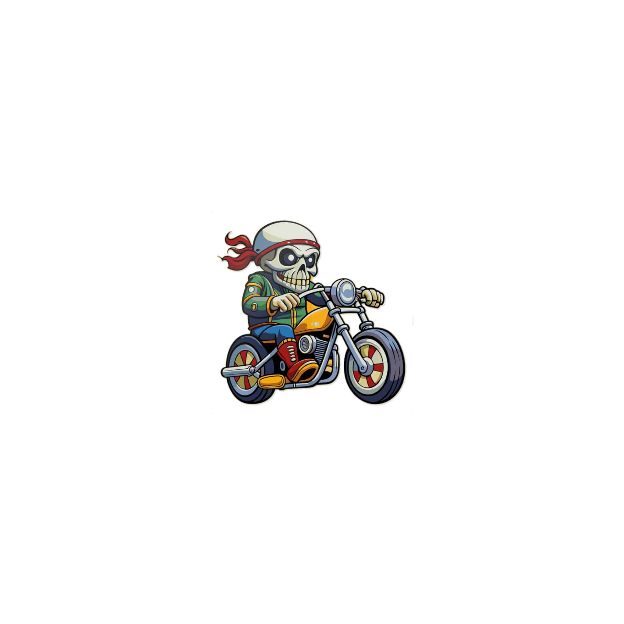 Moto Skull Die Cut Stickers Dtf - Image 17