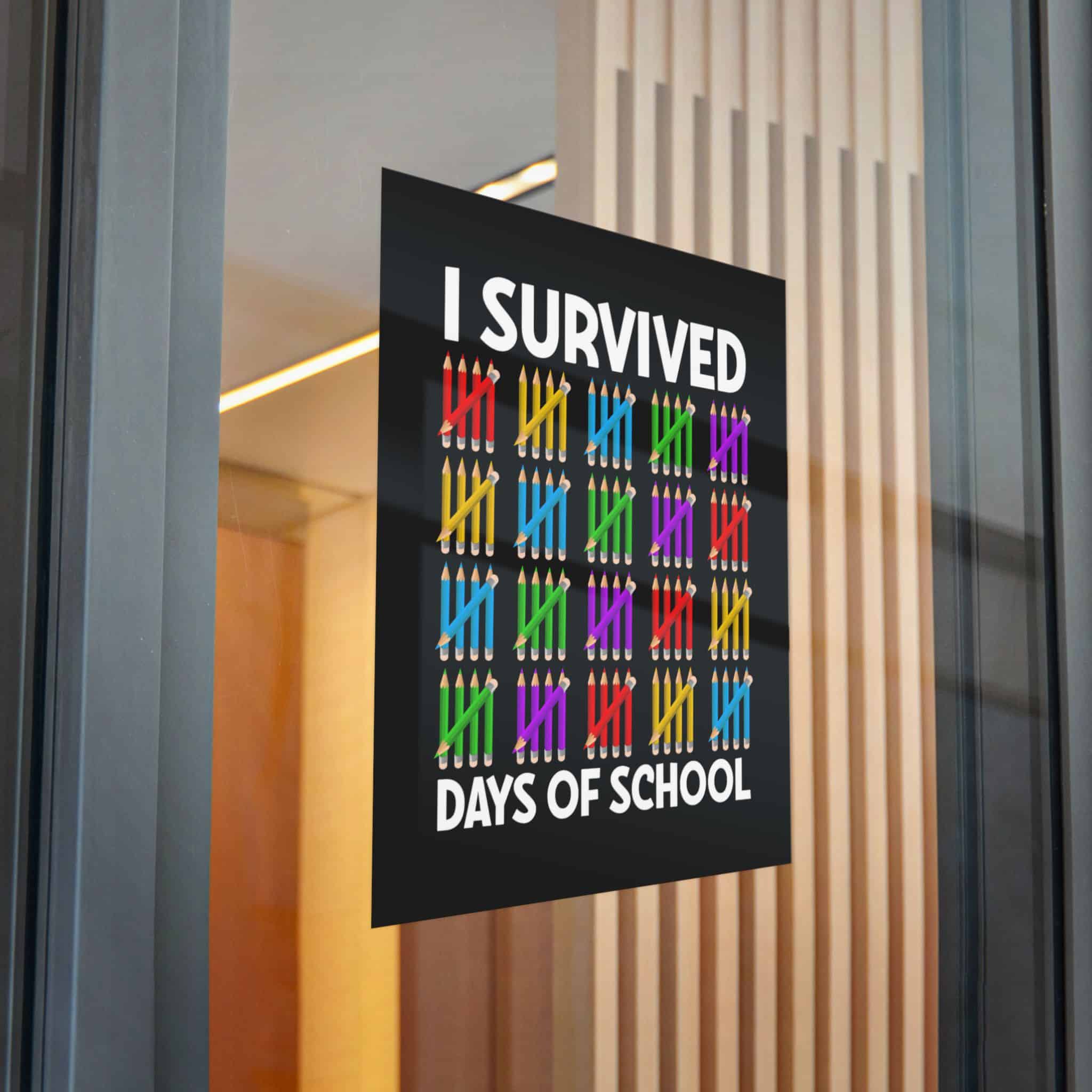 I Survived 100 Days of School Die Cut Stickers Dtf - Image 32