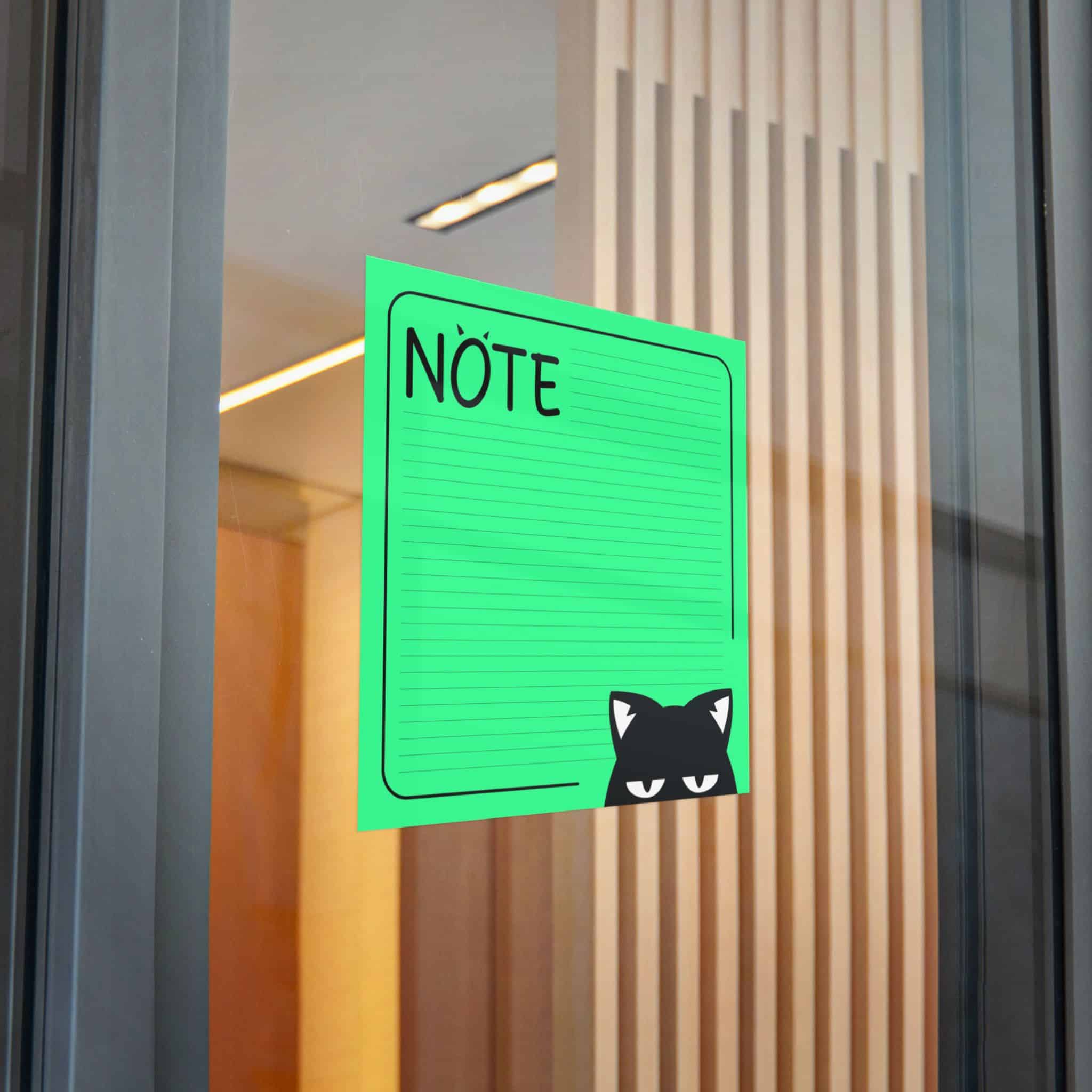 Green Note List With Black Cat Green Cat Note Template Stylish Green Notebook With Black Cat Die Cut Stickers Dtf - Image 28