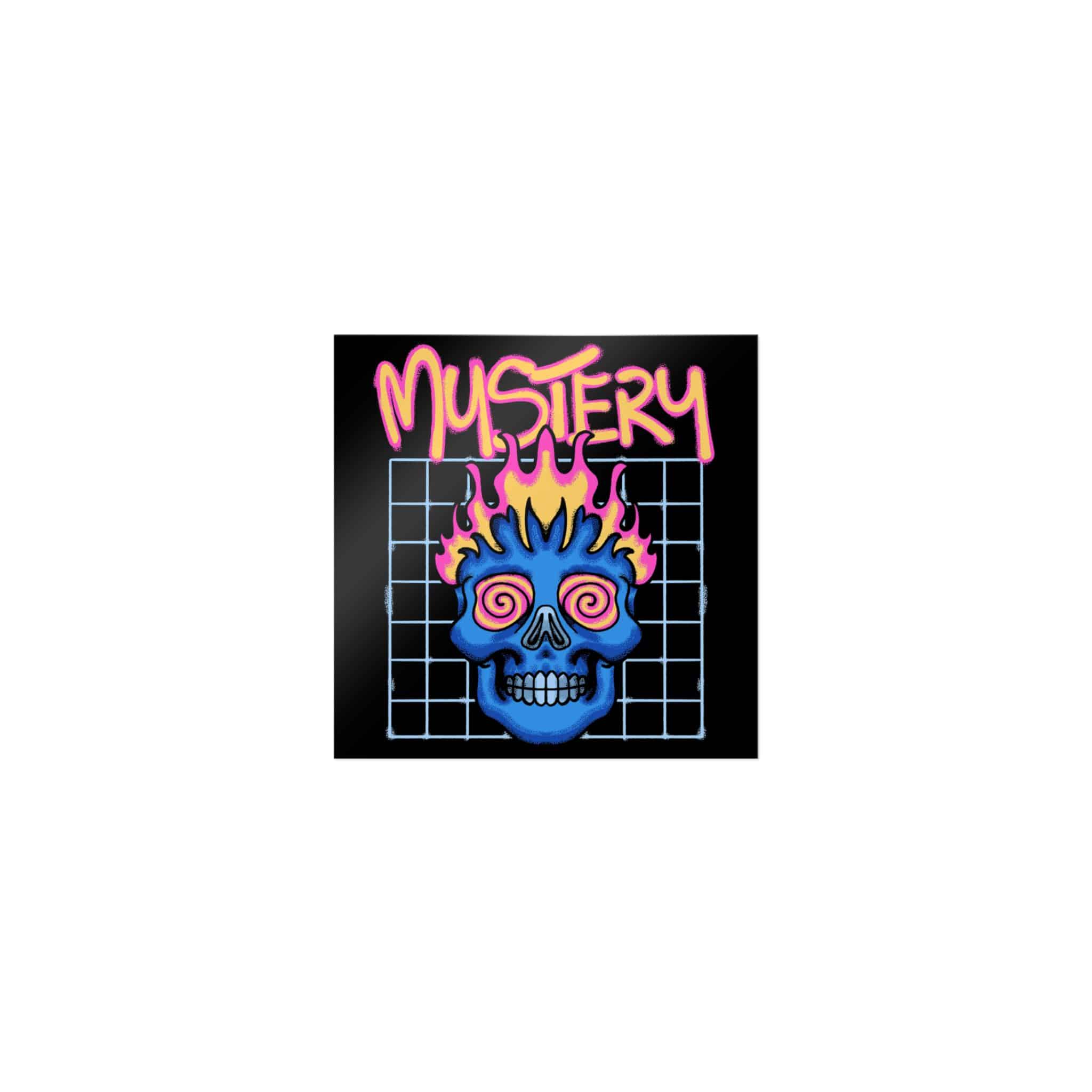Flaming Blue Skull Streetwear Illustration Die Cut Stickers Dtf - Image 9