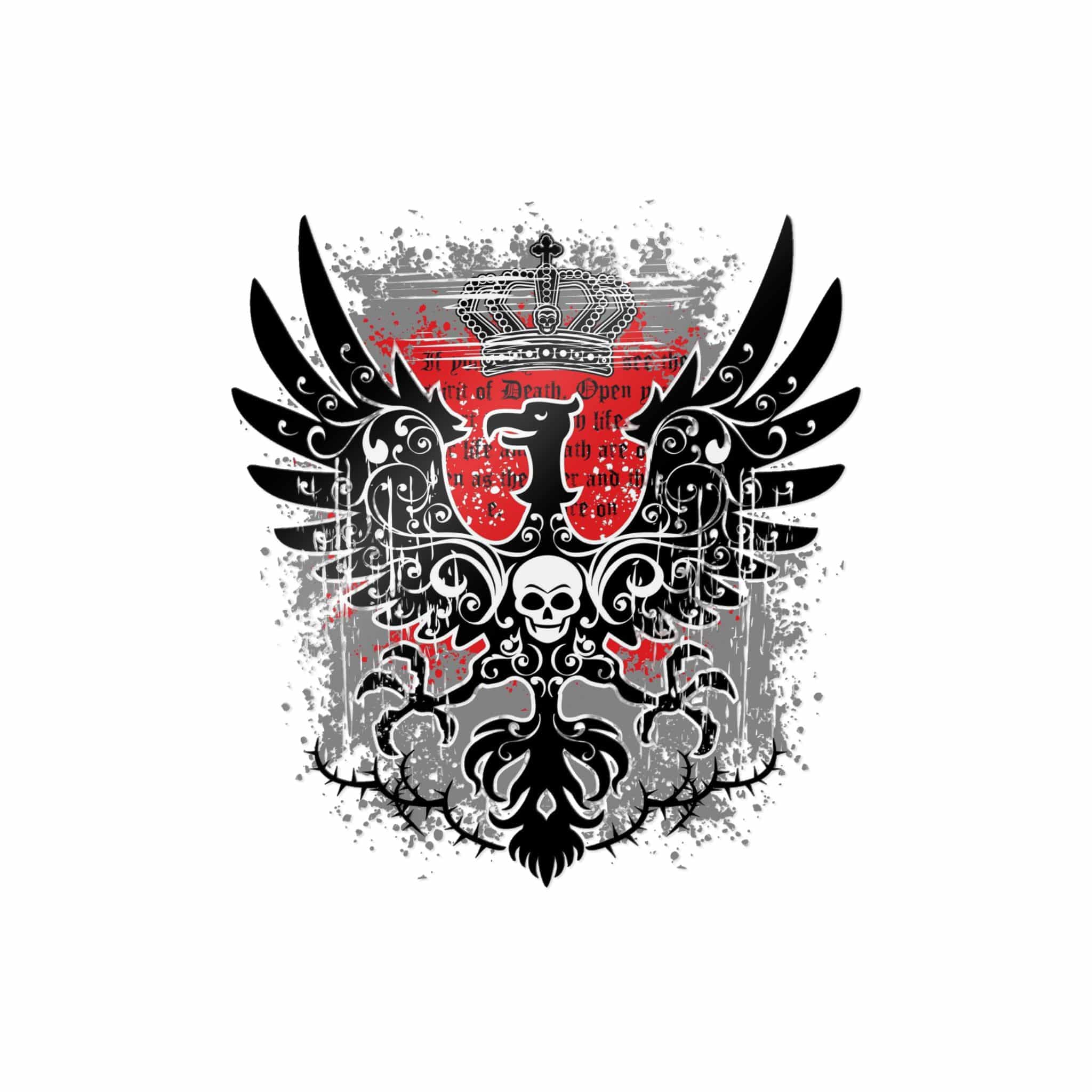 Gothic Sign With Eagle Skull Grunge Vintage Design T Shirts Die Cut Stickers Dtf - Image 31