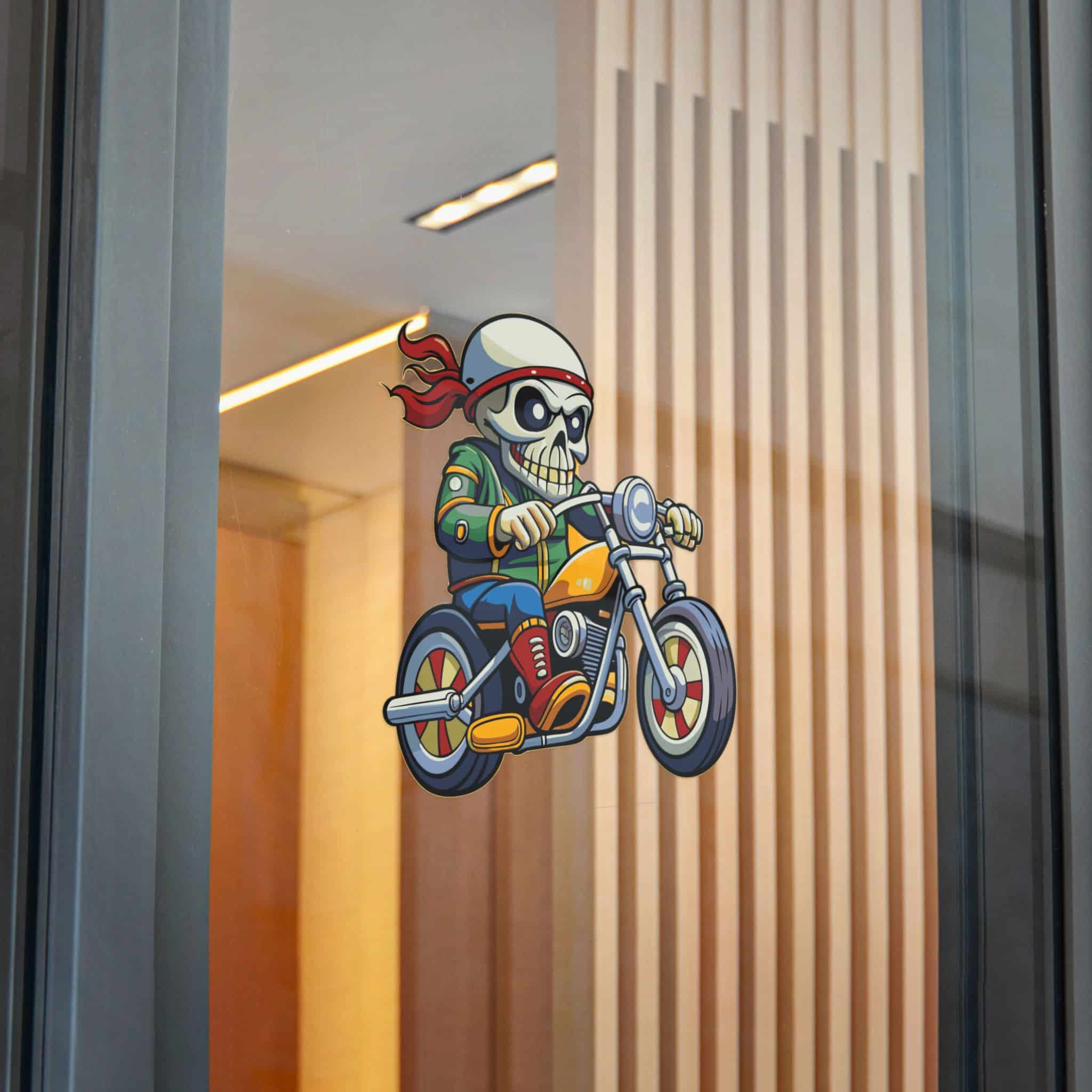 Moto Skull Die Cut Stickers Dtf - Image 28
