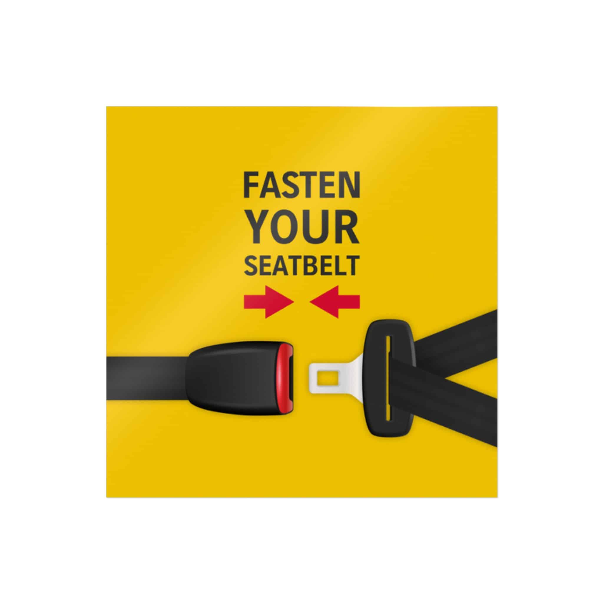 Vector 3d Realistic Blocked Passenger Seat Belt Clopeup(1) Die Cut Stickers Dtf