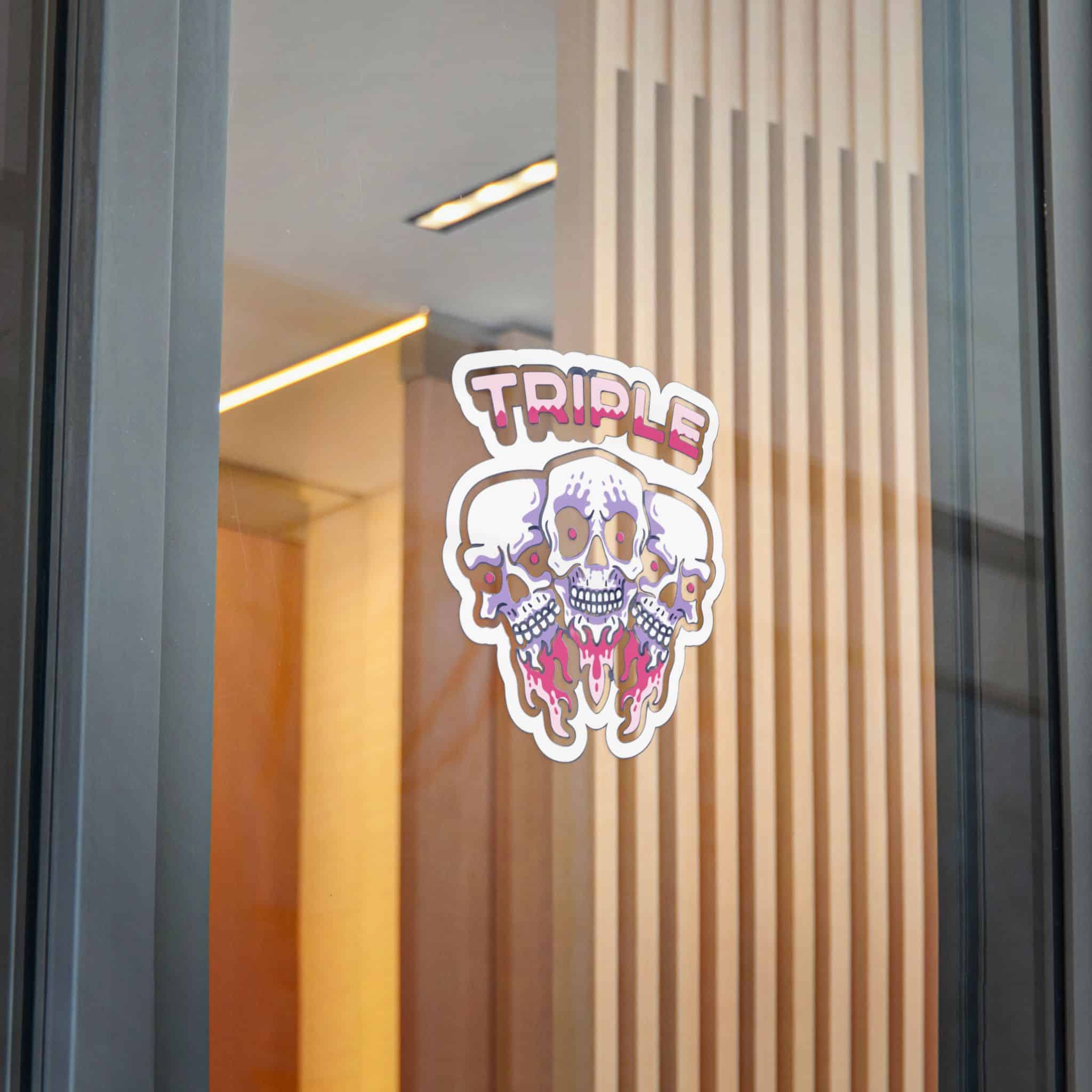 Triple Skull Gamer Die Cut Stickers Dtf - Image 30