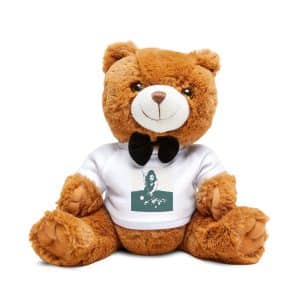 Black Line Art Woman Playing Pool Billiard Isolated White Background Teddy Bear With T Shirt