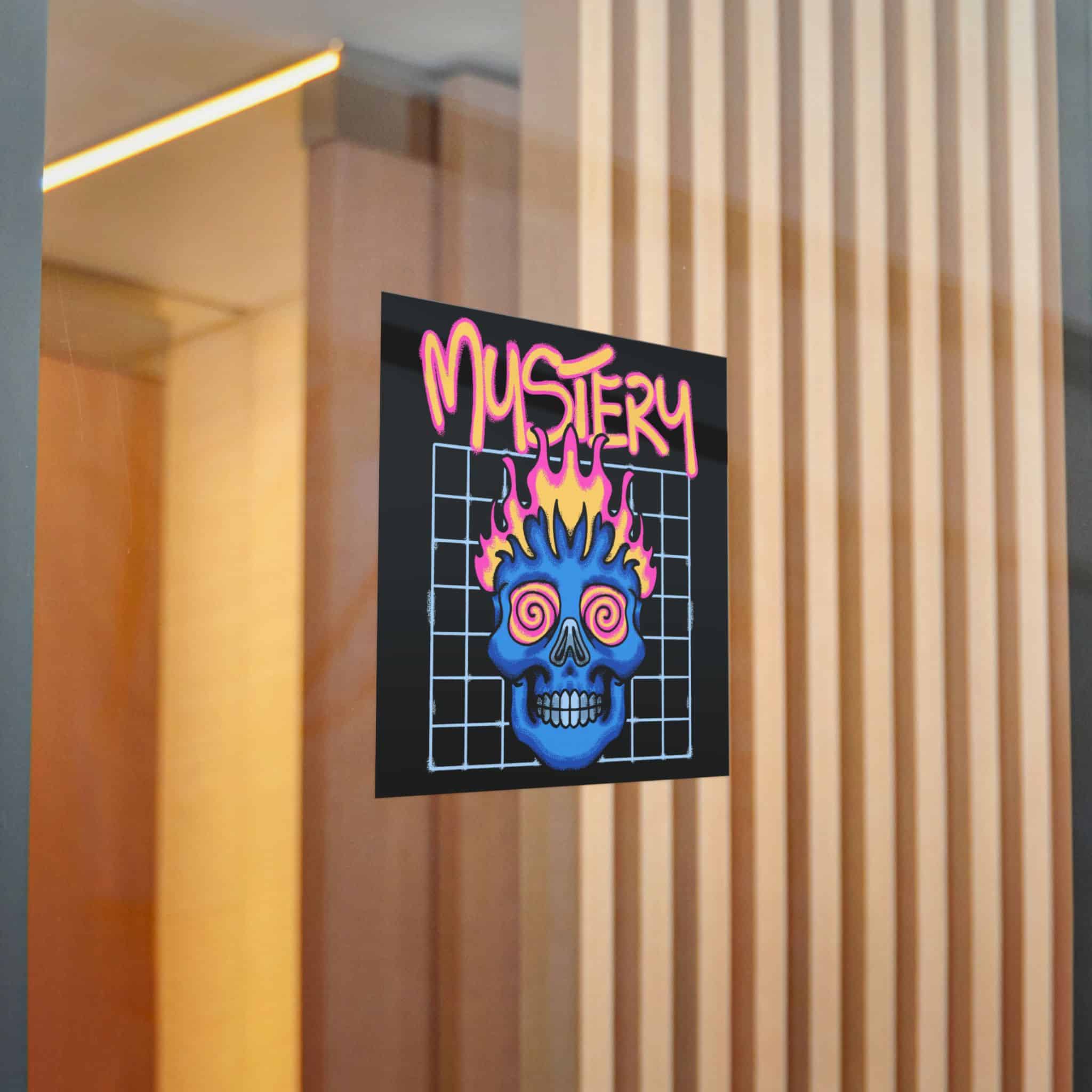 Flaming Blue Skull Streetwear Illustration Die Cut Stickers Dtf - Image 16