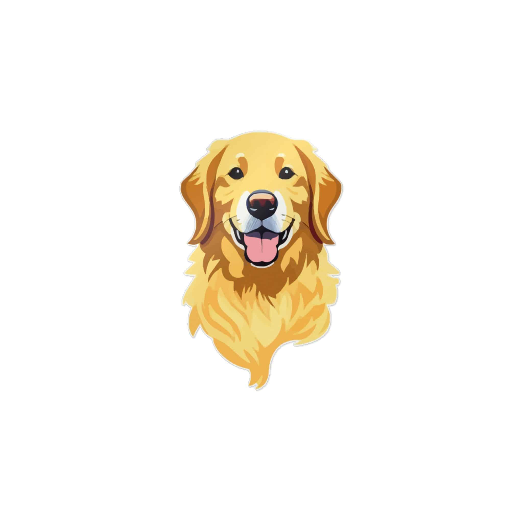 Golden Retrever Vector Portait 10 Die Cut Stickers Dtf - Image 3