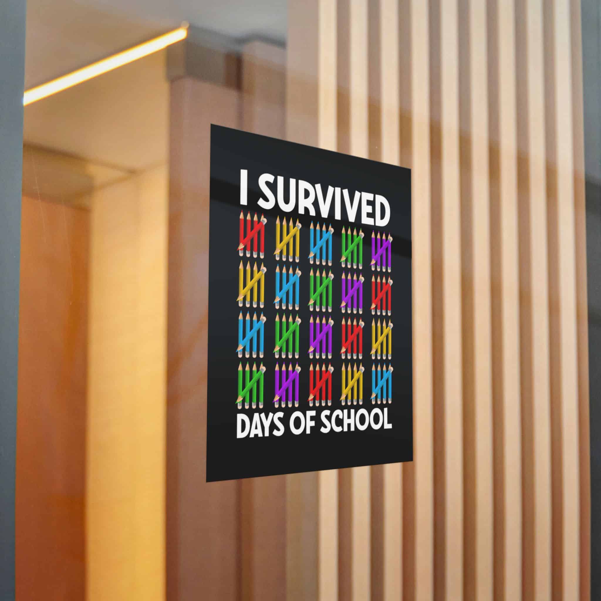 I Survived 100 Days of School Die Cut Stickers Dtf - Image 22