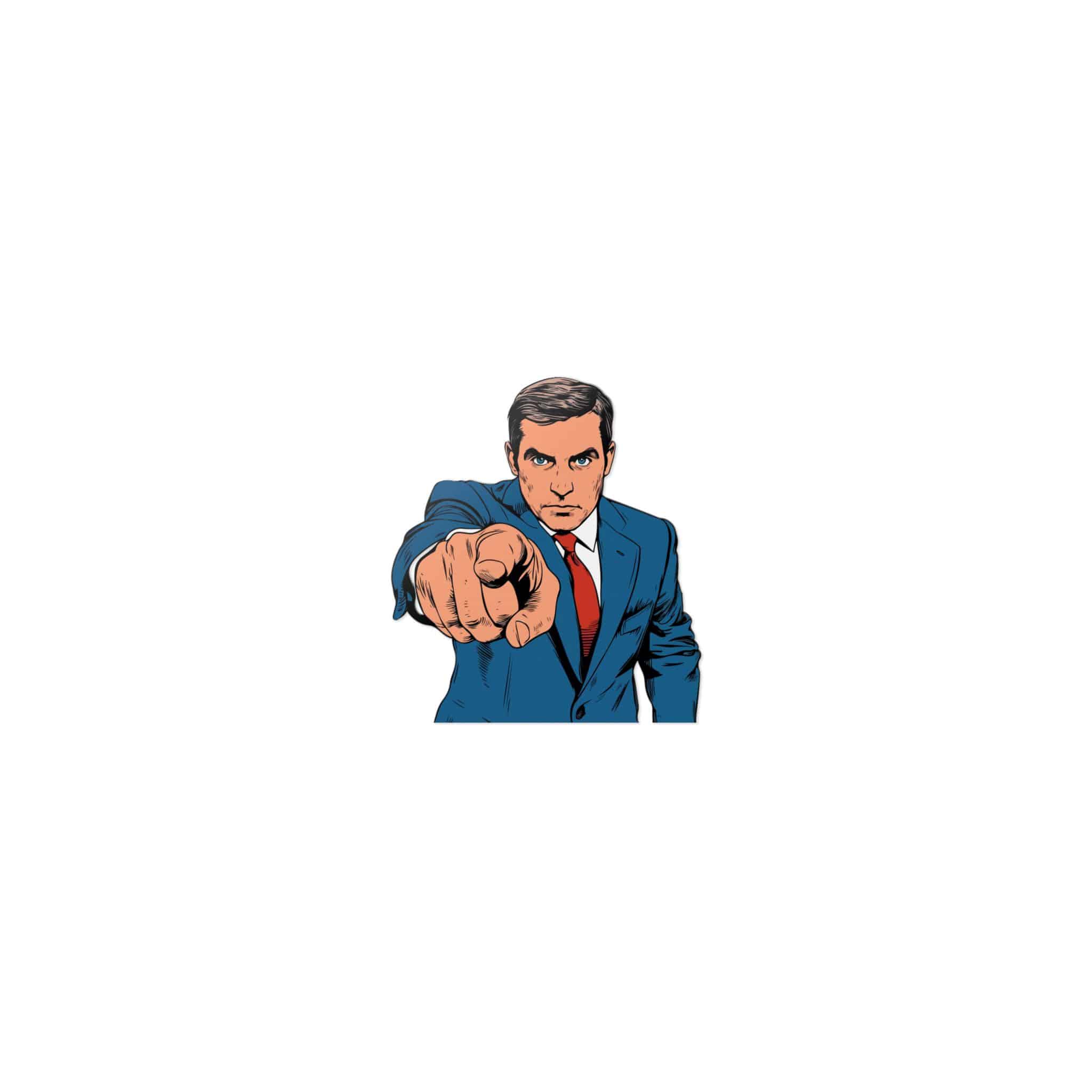 Profesional Joven Ejecutivo Masculino Senalando Usted Concepto Negocio Ilustracion Vectorial Die Cut Stickers Dtf - Image 17