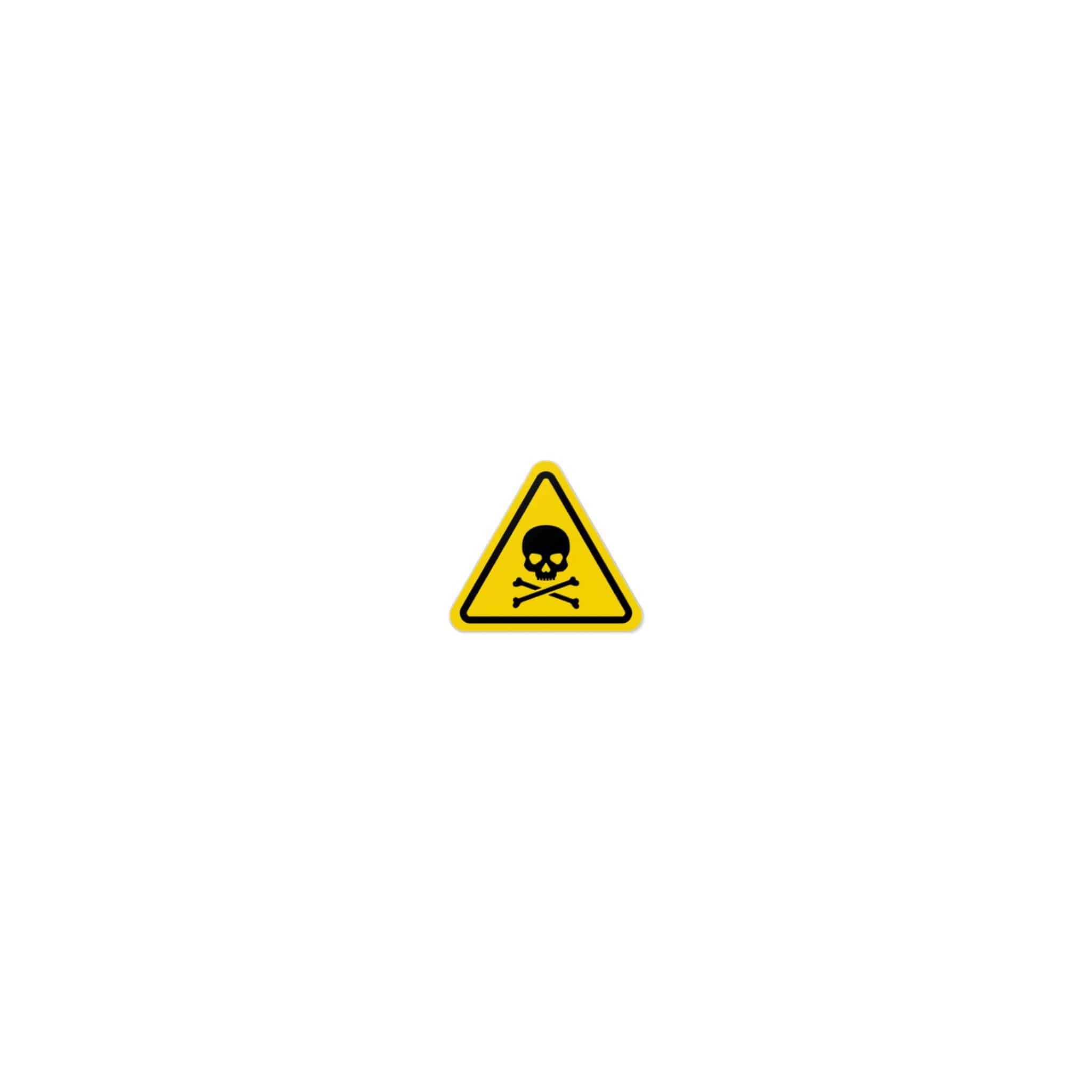 Skull Crossbones Flat Icon Black Vector Triangle Danger Sign Yellow Background Die Cut Stickers Dtf - Image 7