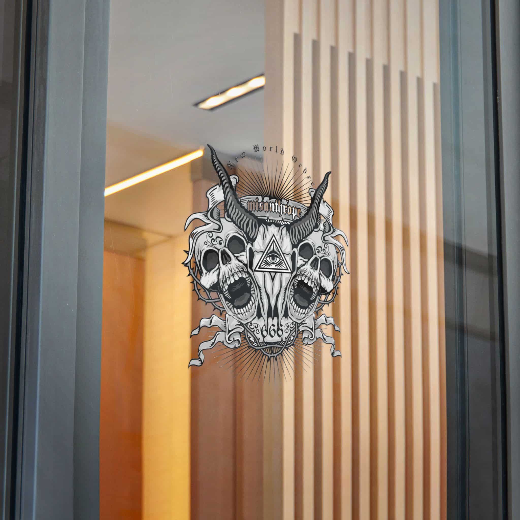 Gothic Sign With Goat Skull Grunge Vintage Design T Shirts Die Cut Stickers Dtf - Image 28