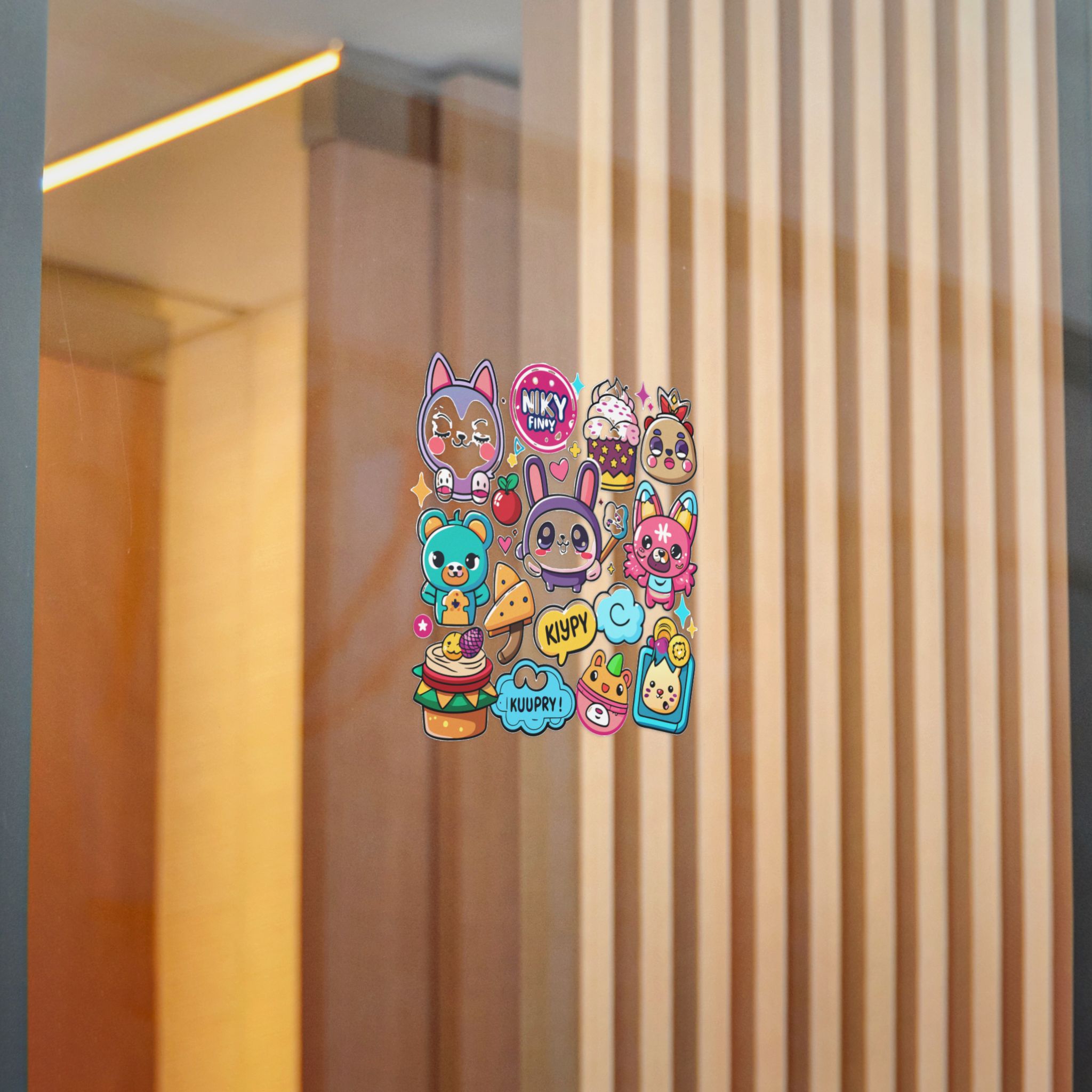Cute Cartoon Animals With Fun Text In A Colorful Design Die Cut Stickers Dtf - Image 14