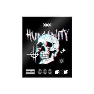 Typography T Shirt Design Humanity Die Cut Stickers Dtf