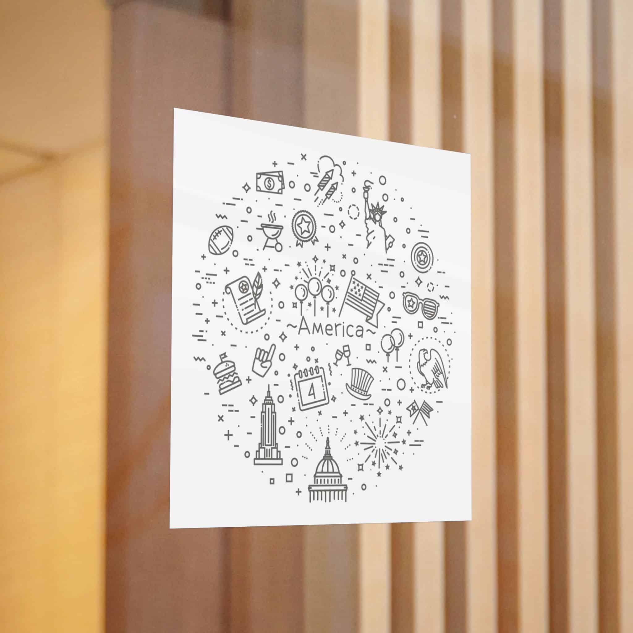 Independence Die Cut Stickers Dtf - Image 12