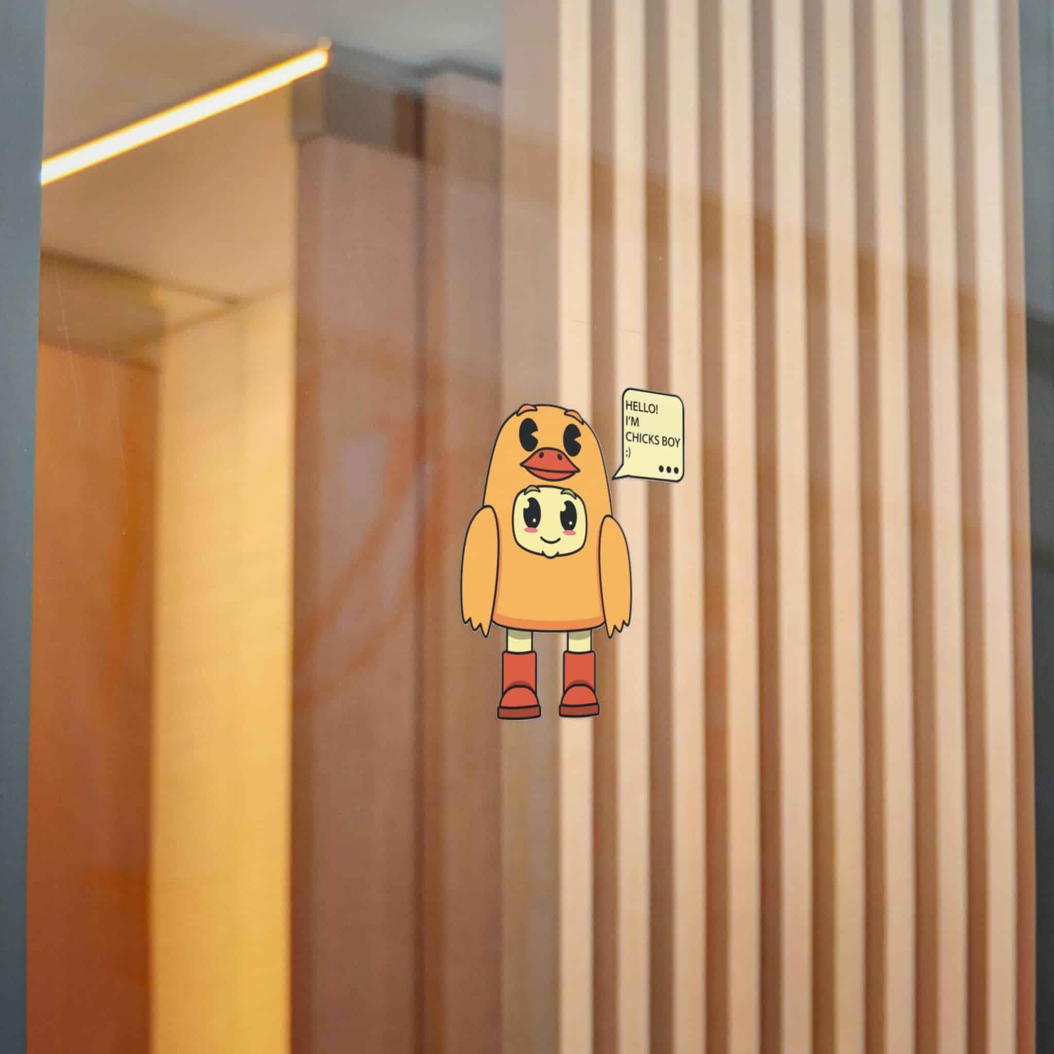 Vector Cartoon Illustration Boy Wearing Cute Chicken Costume Die Cut Stickers Dtf - Image 16