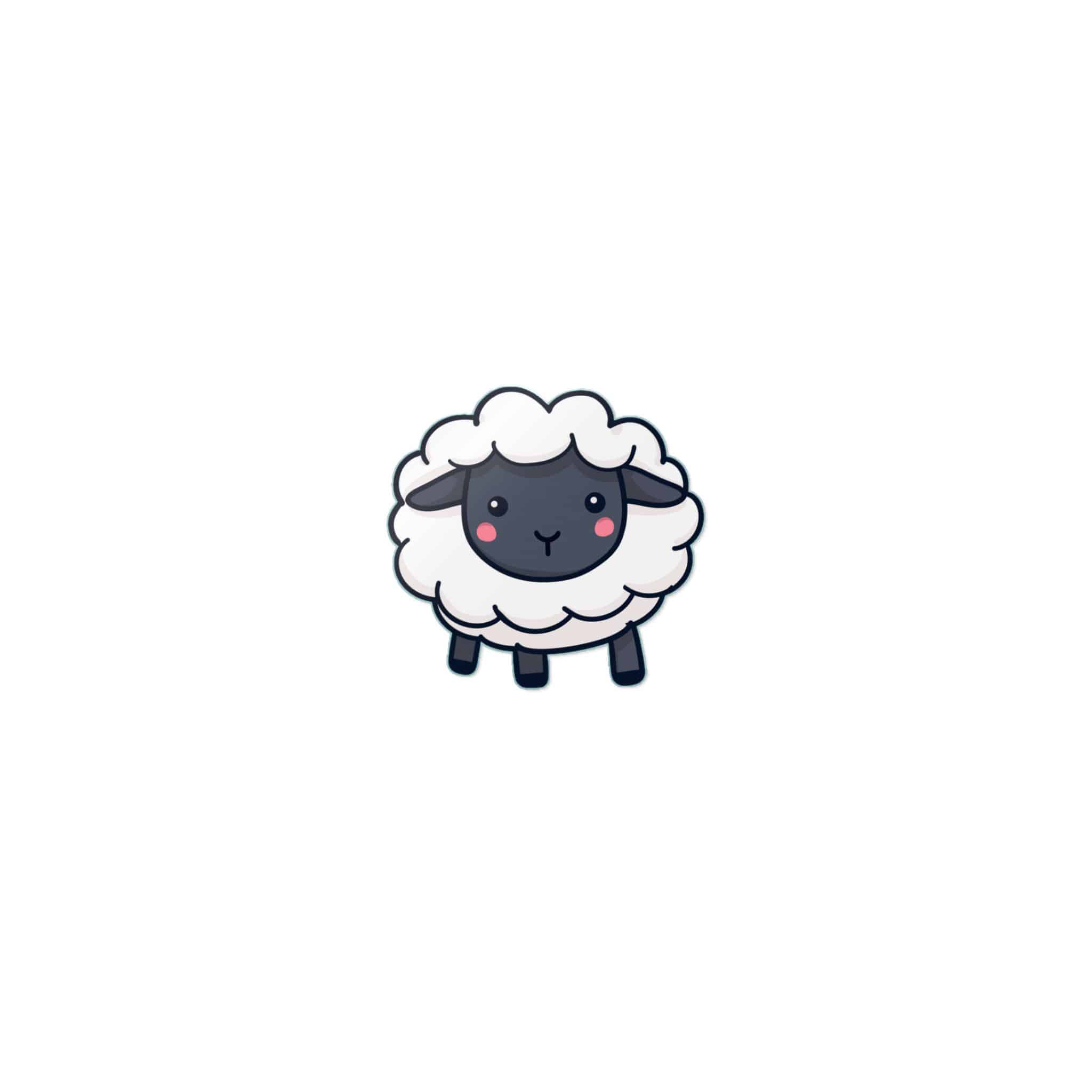 Sheep Vector Cute (1) Die Cut Stickers Dtf - Image 9