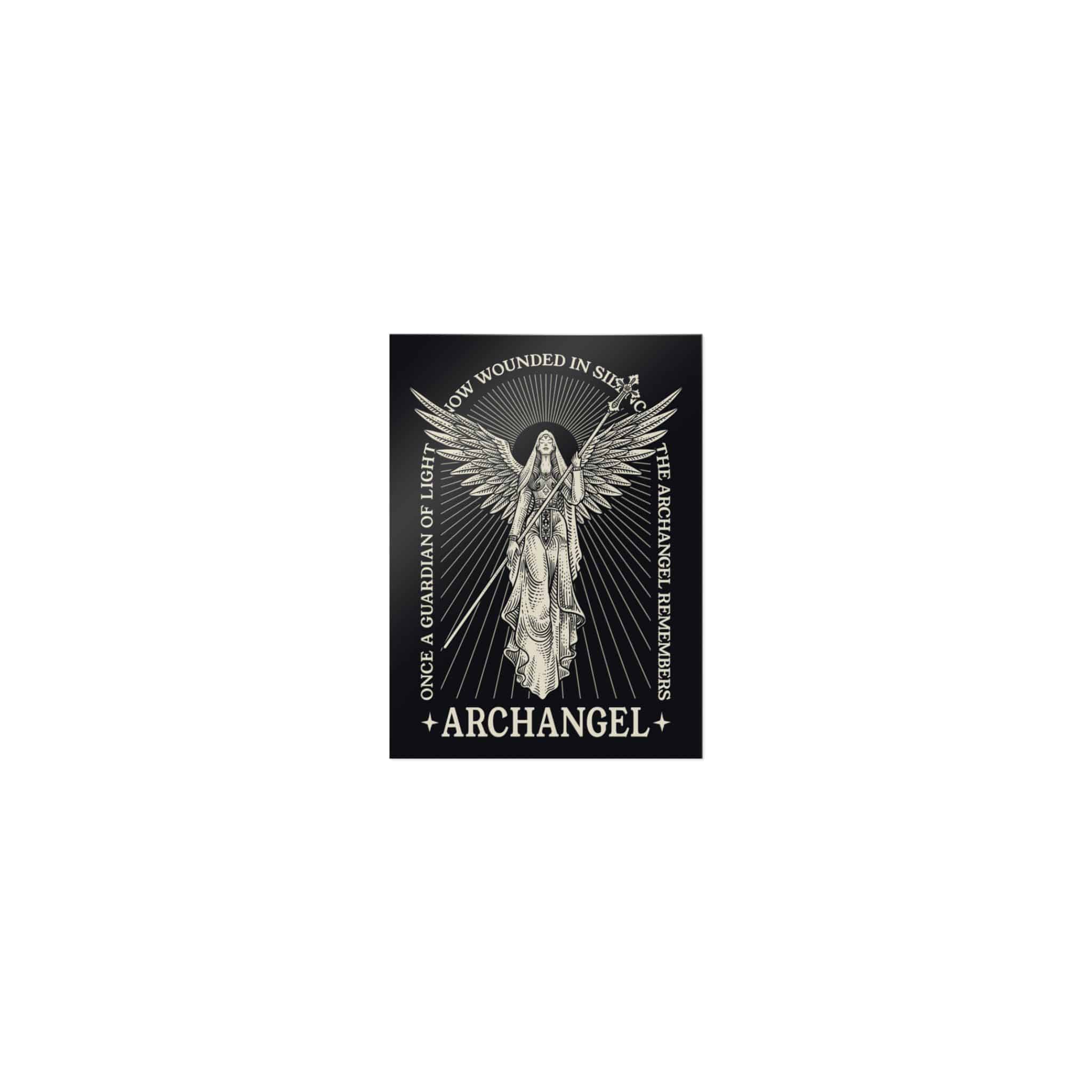 Illustration Majestic Archangel With Spear Radiant Light Die Cut Stickers Dtf - Image 9