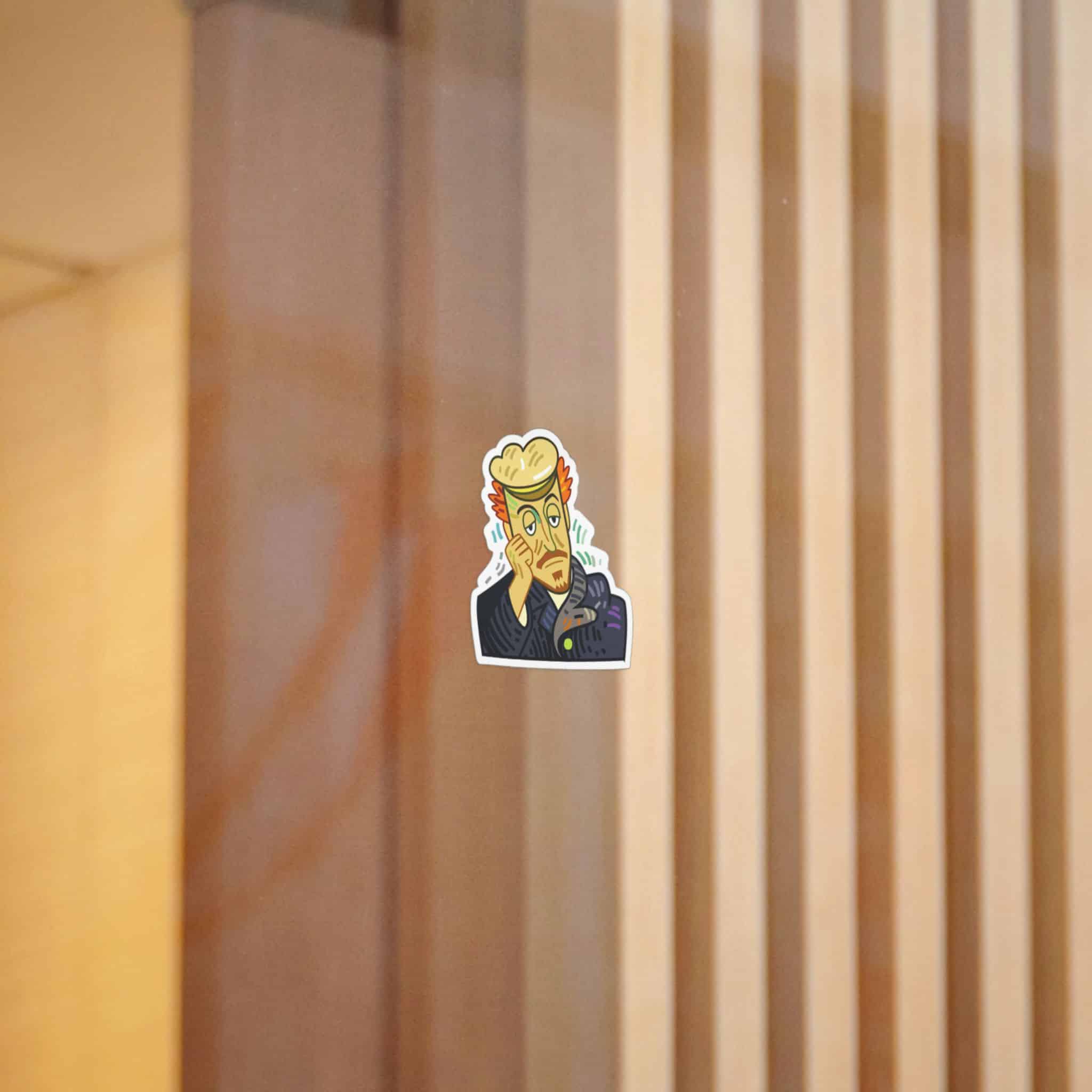 Weary Artist Portrait Die Cut Stickers Dtf - Image 2