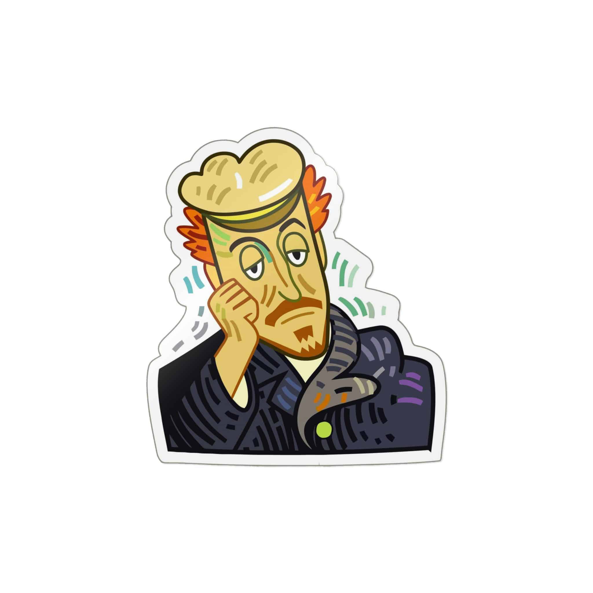 Weary Artist Portrait Die Cut Stickers Dtf - Image 29
