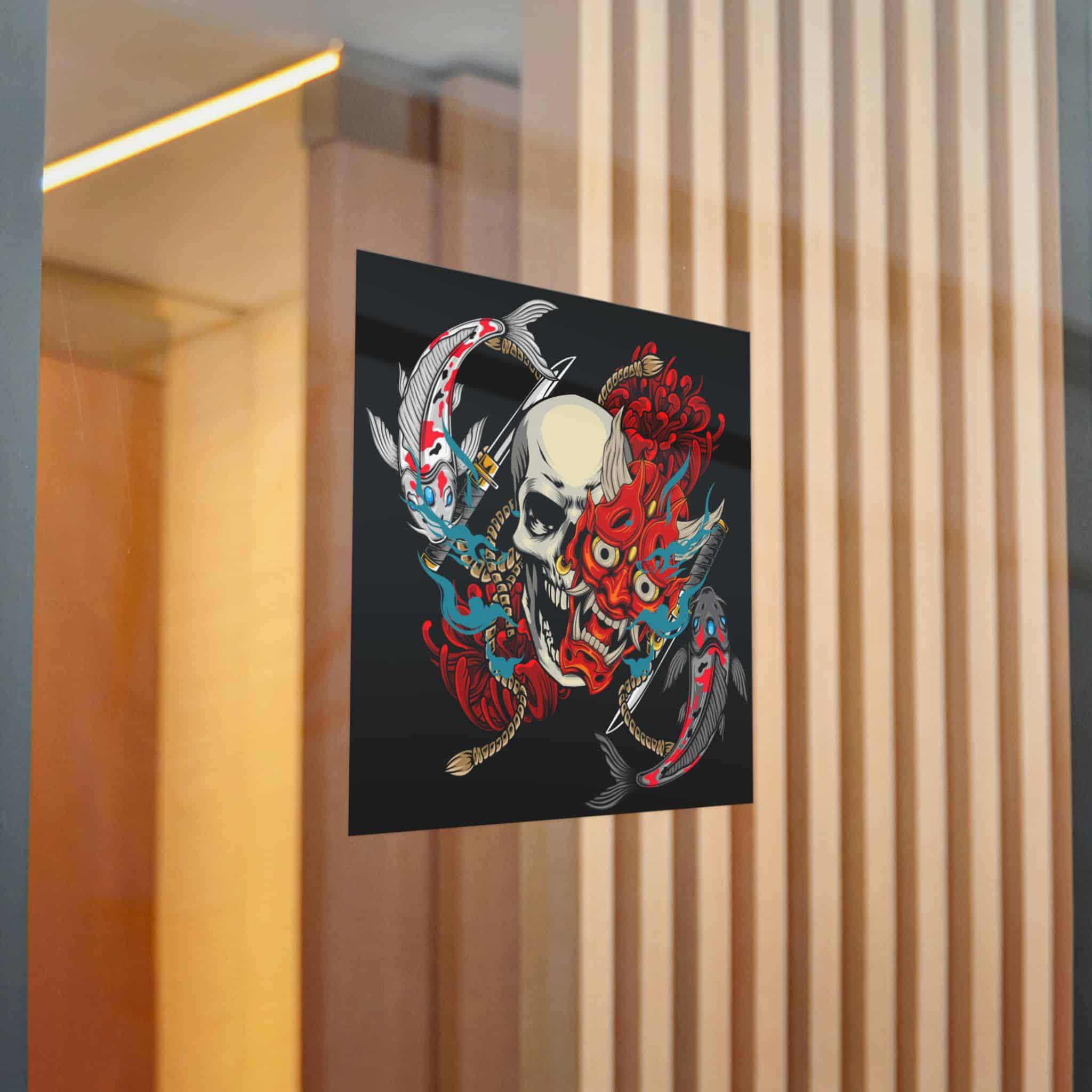 Skull Oni 2 Die Cut Stickers Dtf - Image 20