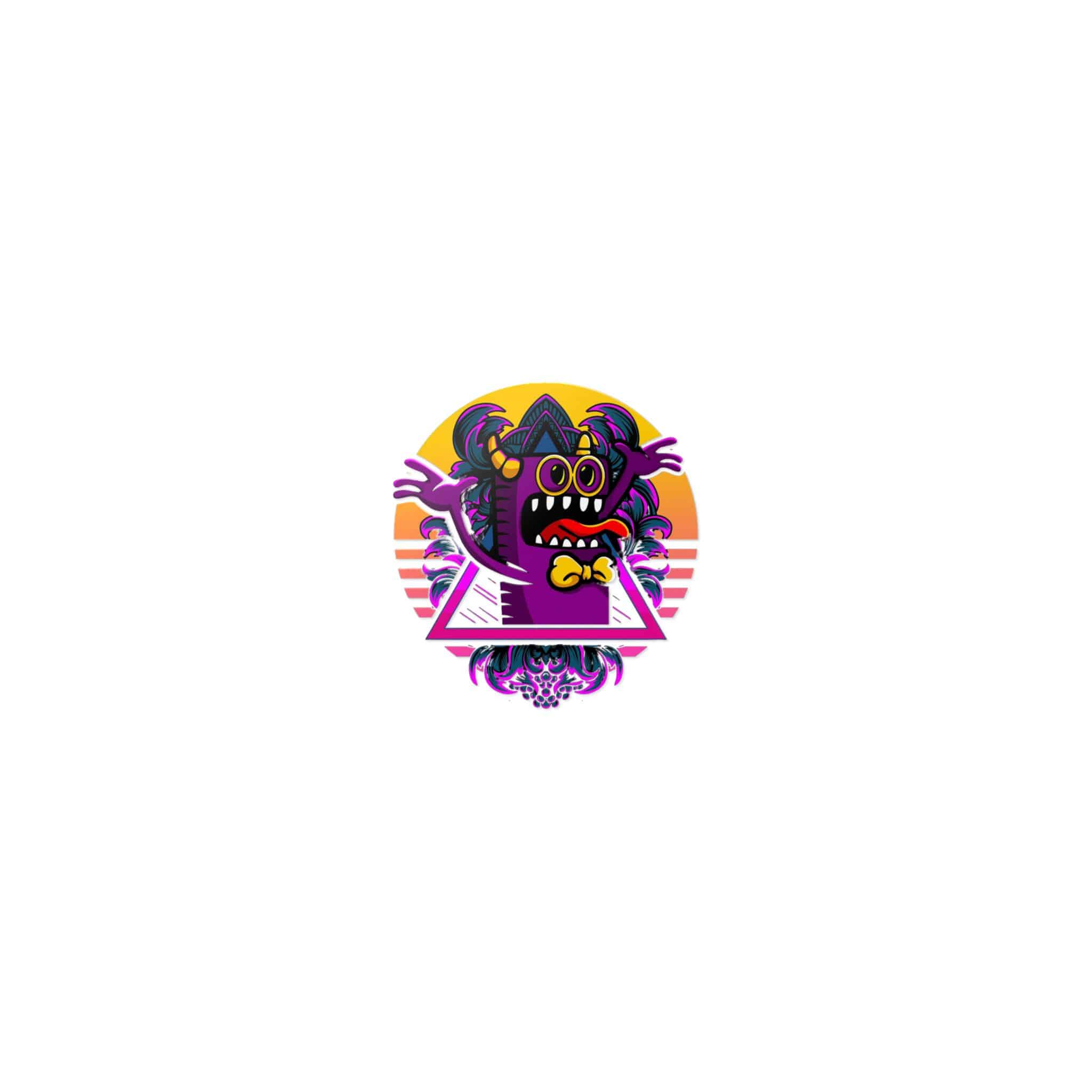 Surprised Purple Monster With Yellow Bow Tie Die Cut Stickers Dtf - Image 17