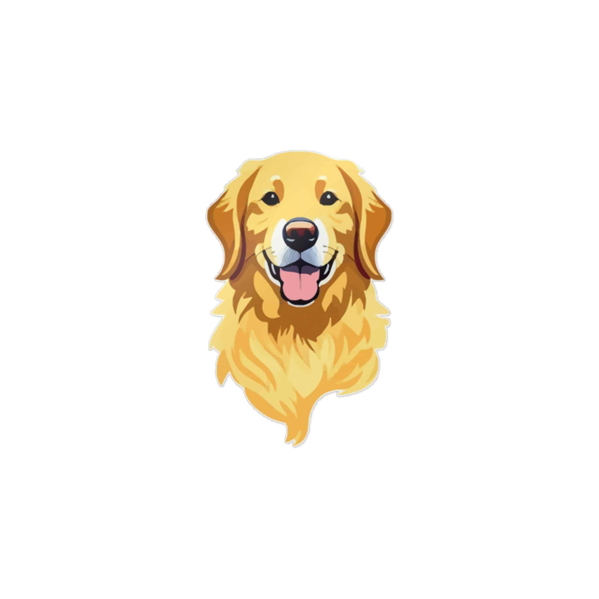 Golden Retrever Vector Portait 10 Die Cut Stickers Dtf