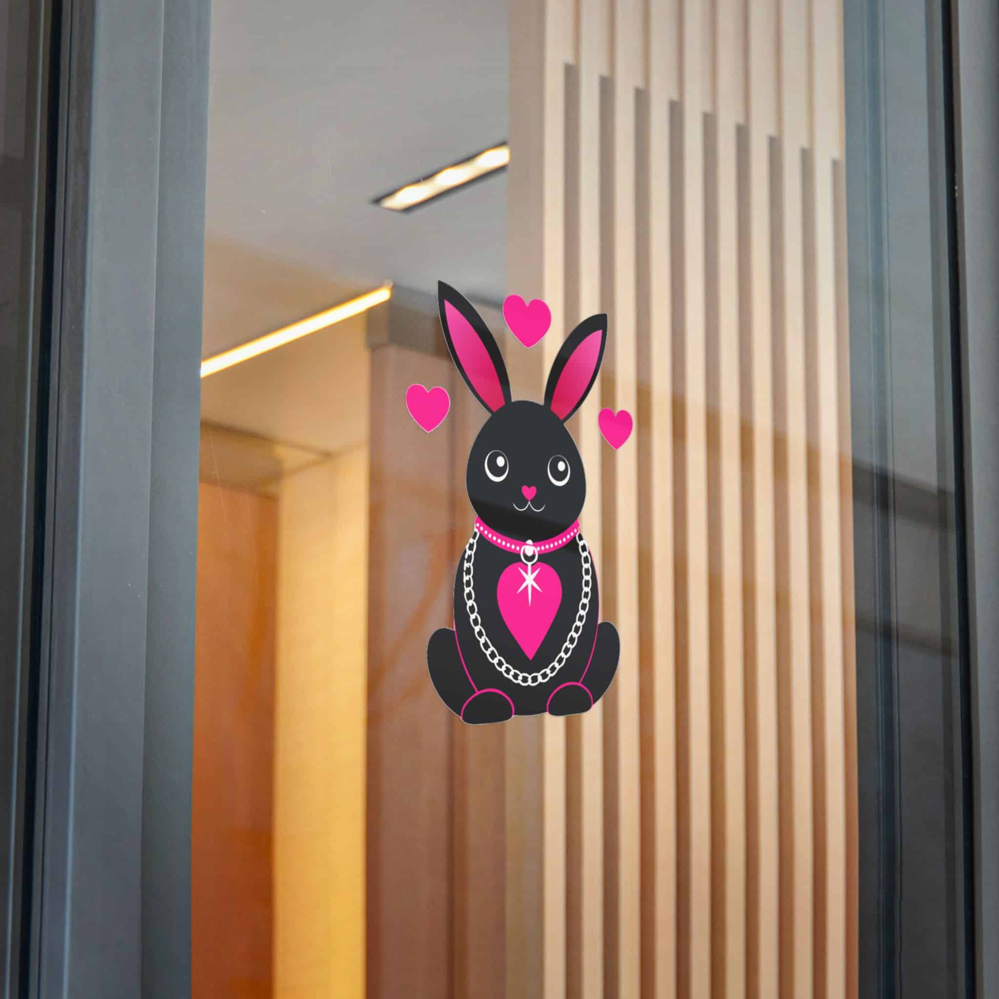 Cute Rabbit With Loveshaped Chain Die Cut Stickers Dtf - Image 28