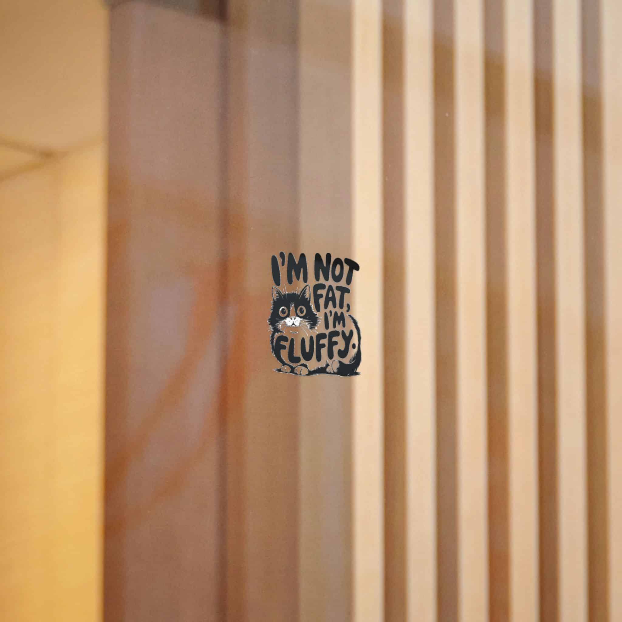 I'm Not Fat I'm Fluffy Die Cut Stickers Dtf - Image 2