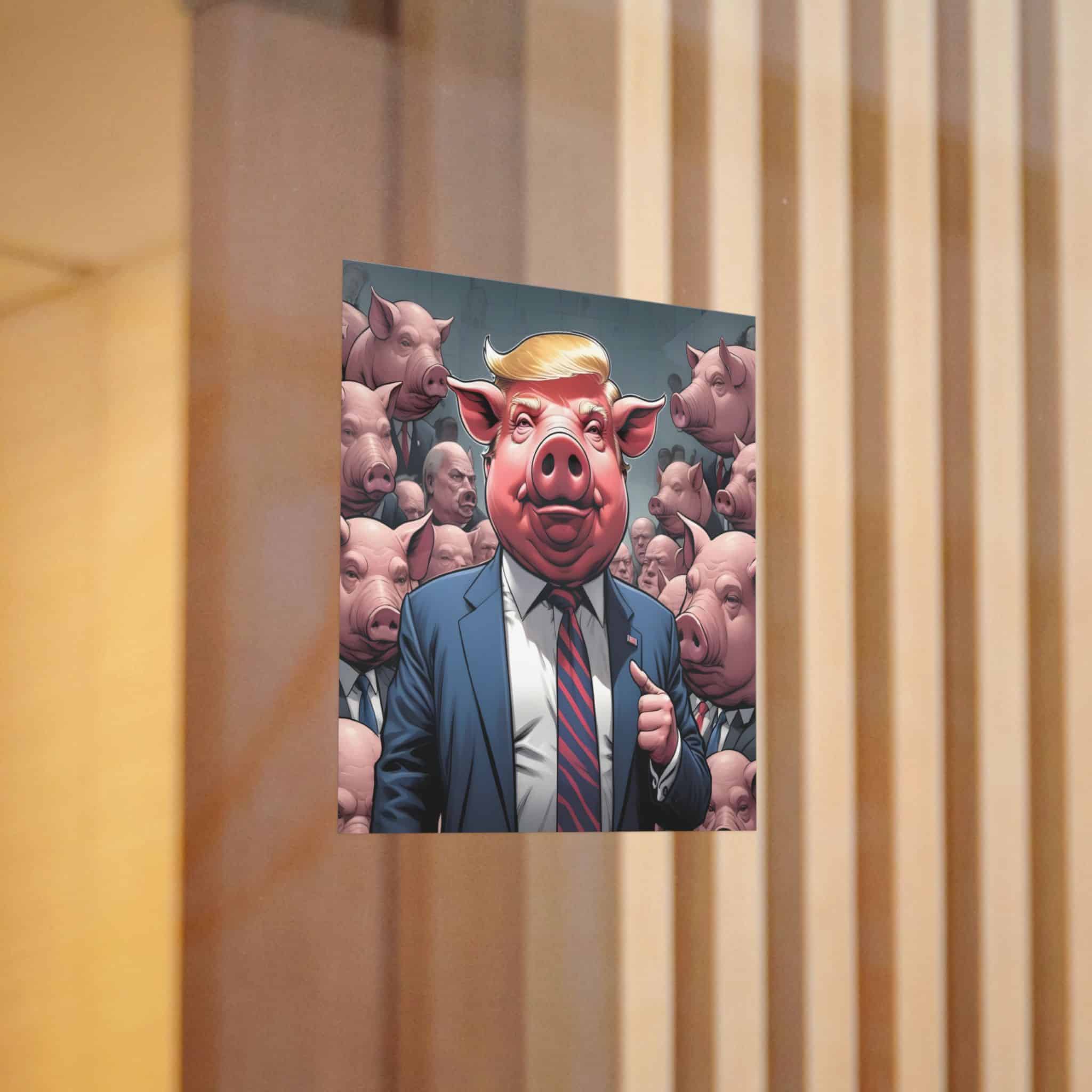 President Pig 3 Die Cut Stickers Dtf - Image 6